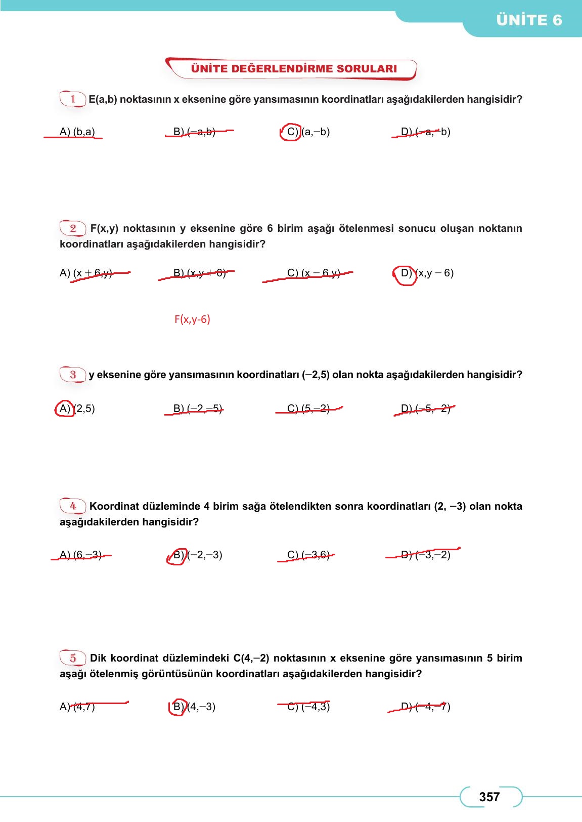 8. Sınıf Meb Yayınları Matematik Ders Kitabı Sayfa 357 Cevapları