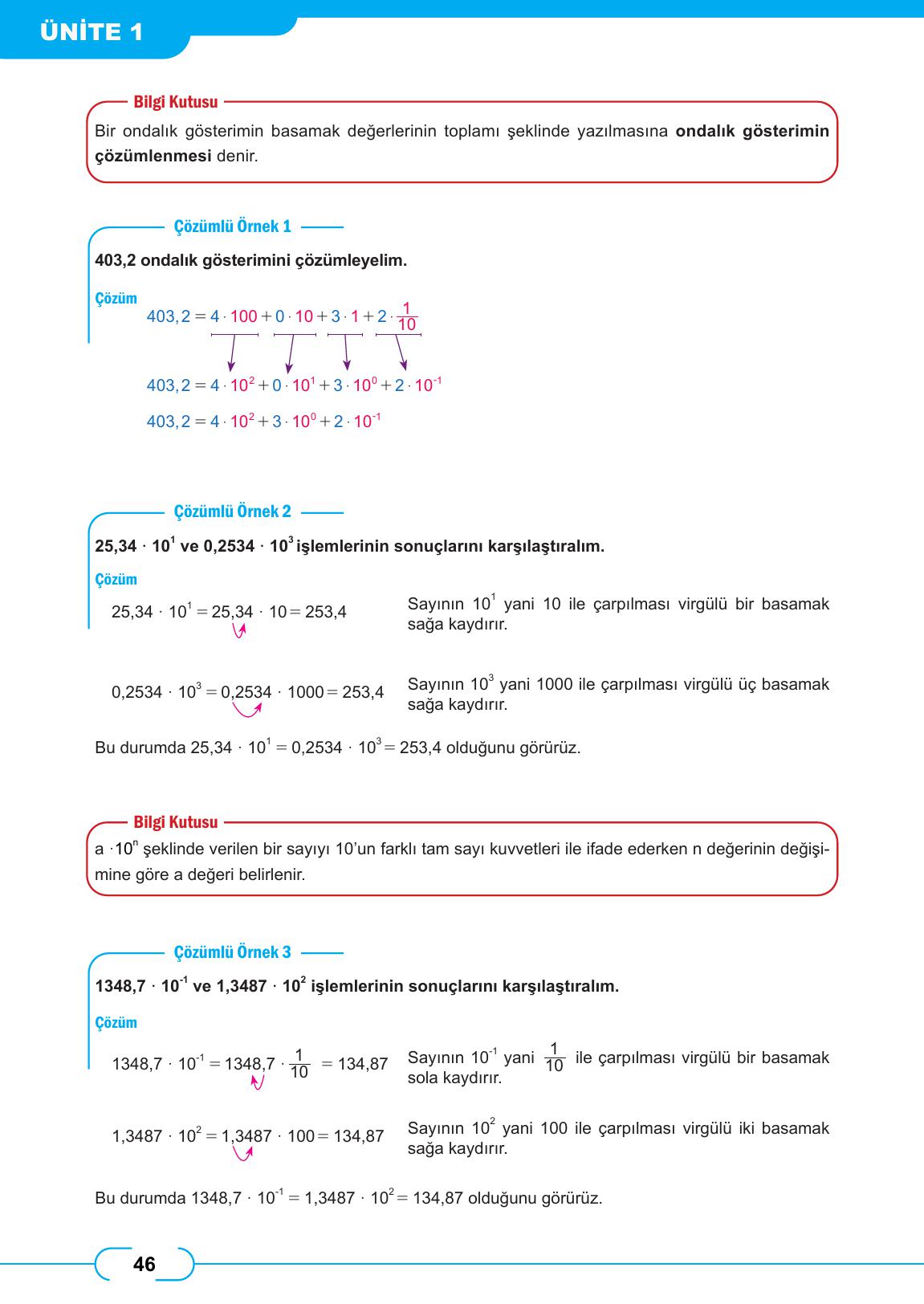 8. Sınıf Meb Yayınları Matematik Ders Kitabı Sayfa 46 Cevapları