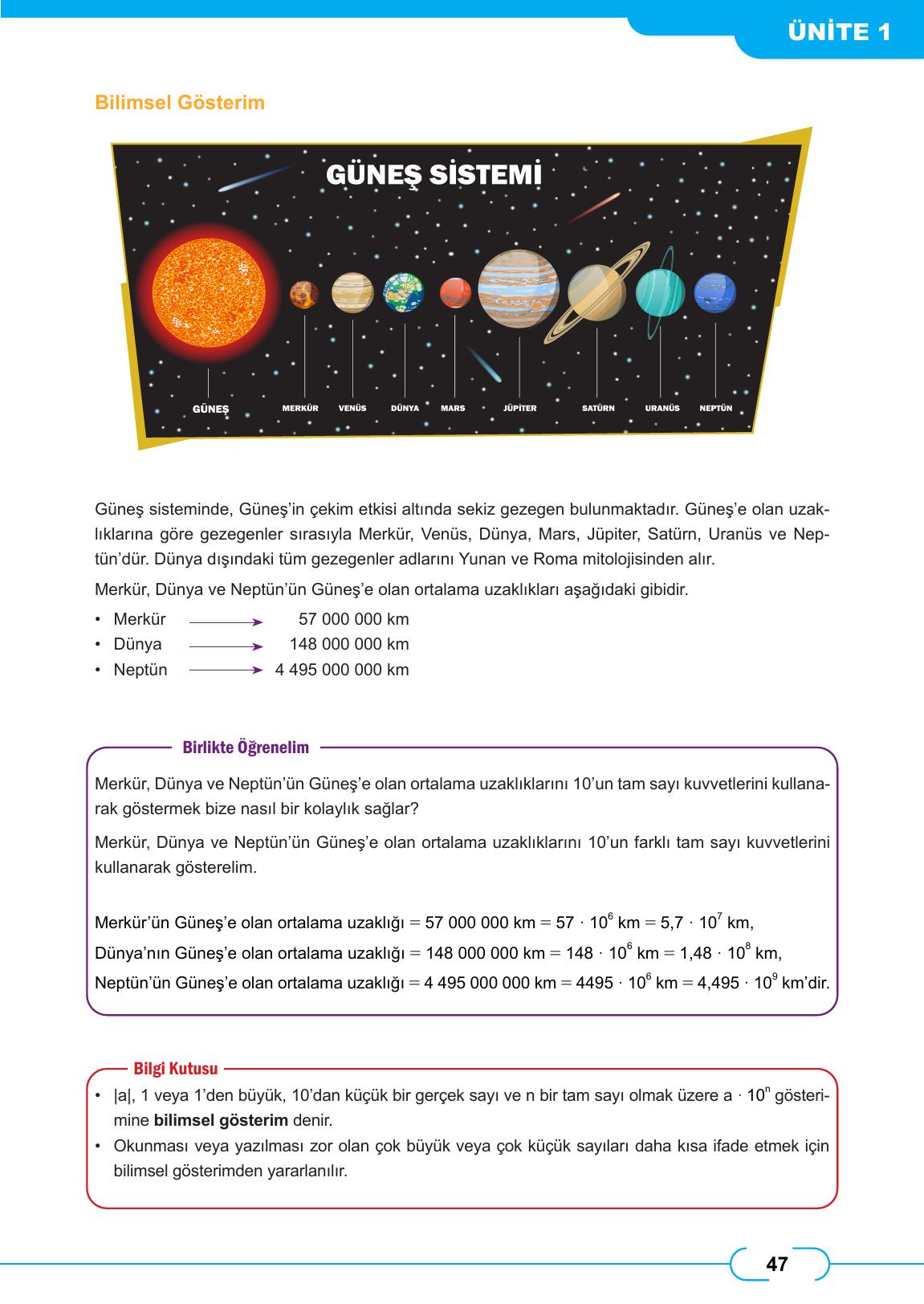 8. Sınıf Meb Yayınları Matematik Ders Kitabı Sayfa 47 Cevapları