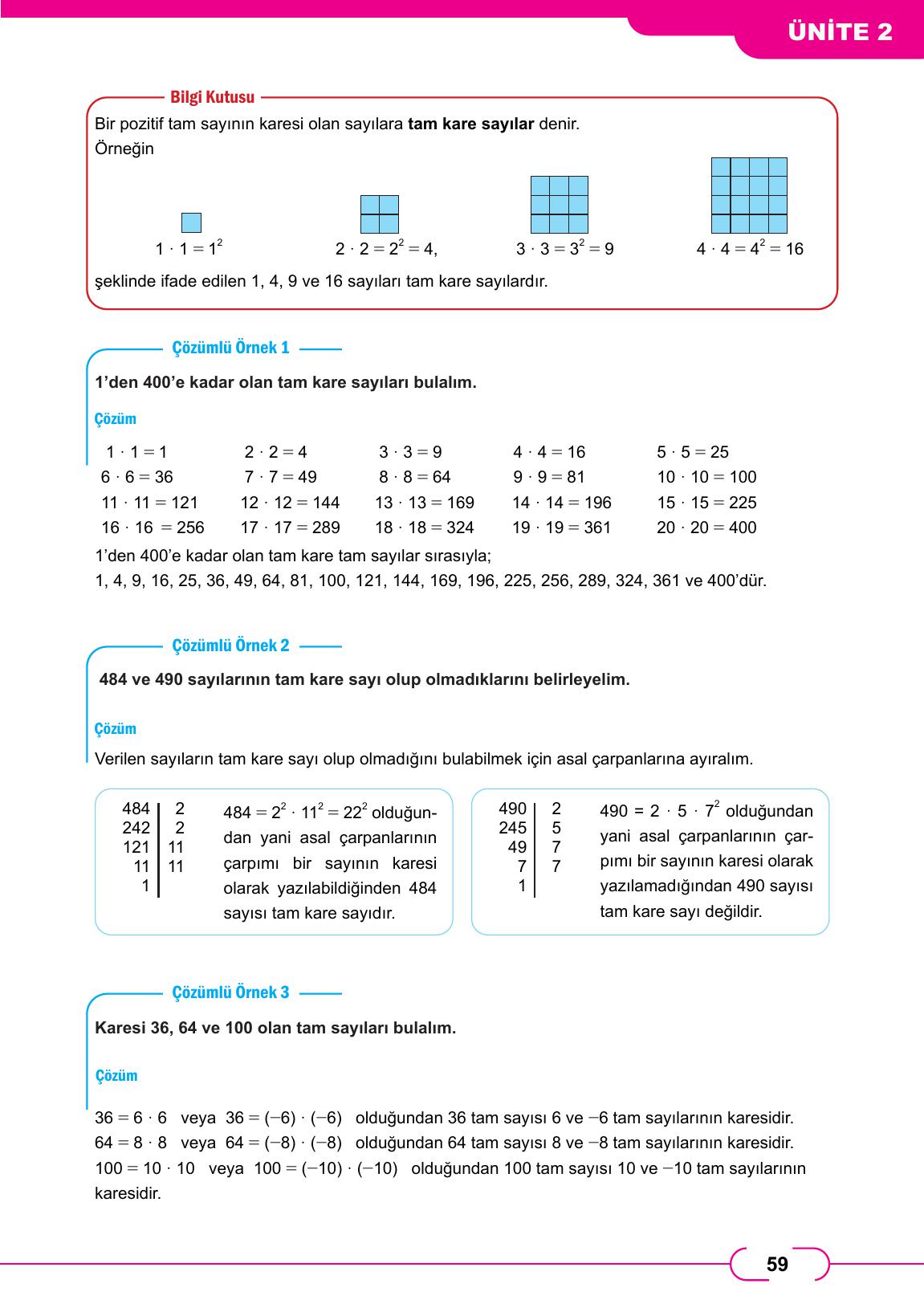 8. Sınıf Meb Yayınları Matematik Ders Kitabı Sayfa 59 Cevapları 8. Sınıf Meb Yayınları Matematik Ders Kitabı Sayfa 59 Cevapları