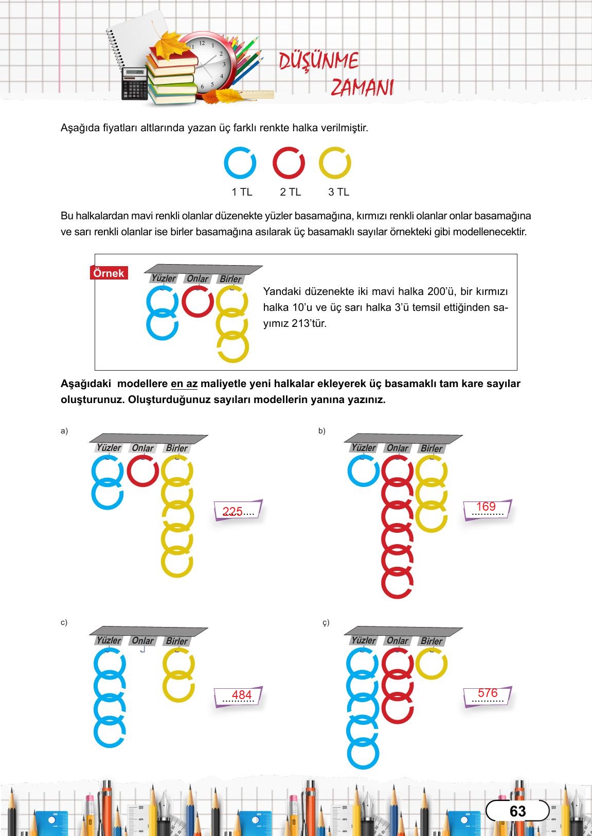 8. Sınıf Meb Yayınları Matematik Ders Kitabı Sayfa 63 Cevapları 8. Sınıf Meb Yayınları Matematik Ders Kitabı Sayfa 63 Cevapları