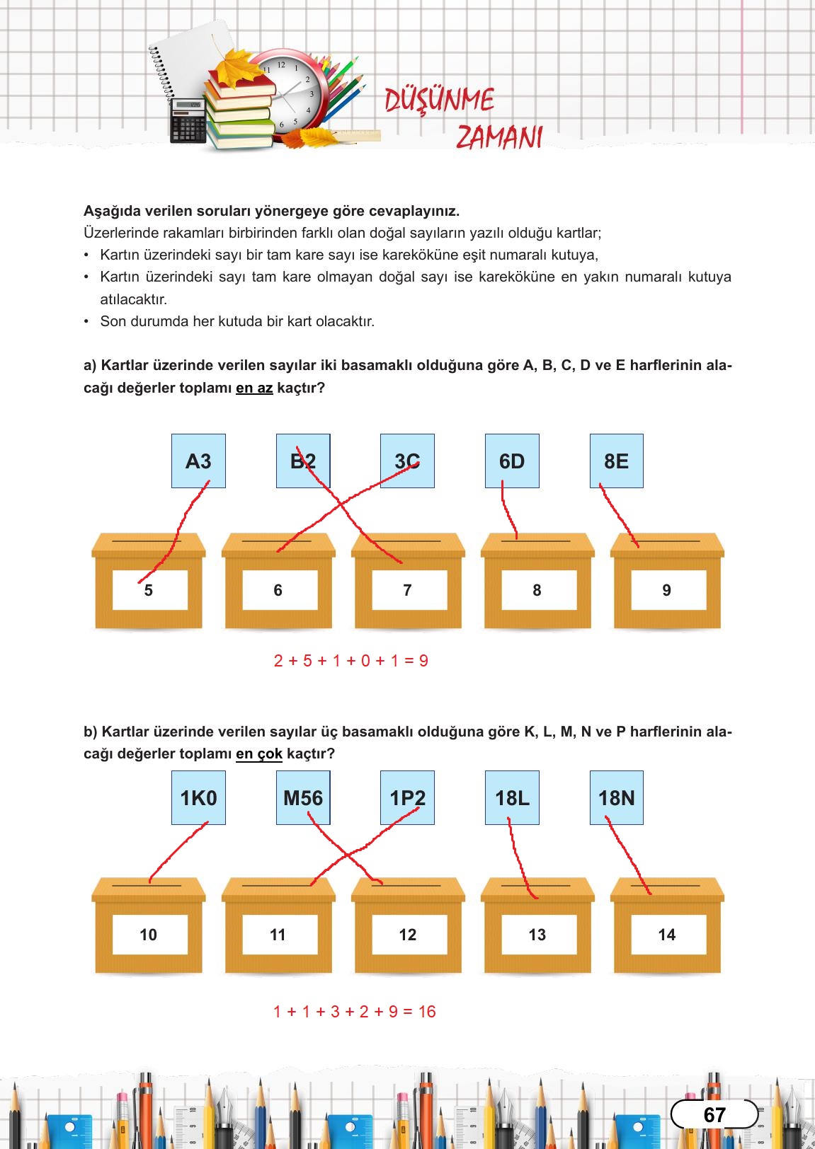 8. Sınıf Meb Yayınları Matematik Ders Kitabı Sayfa 67 Cevapları