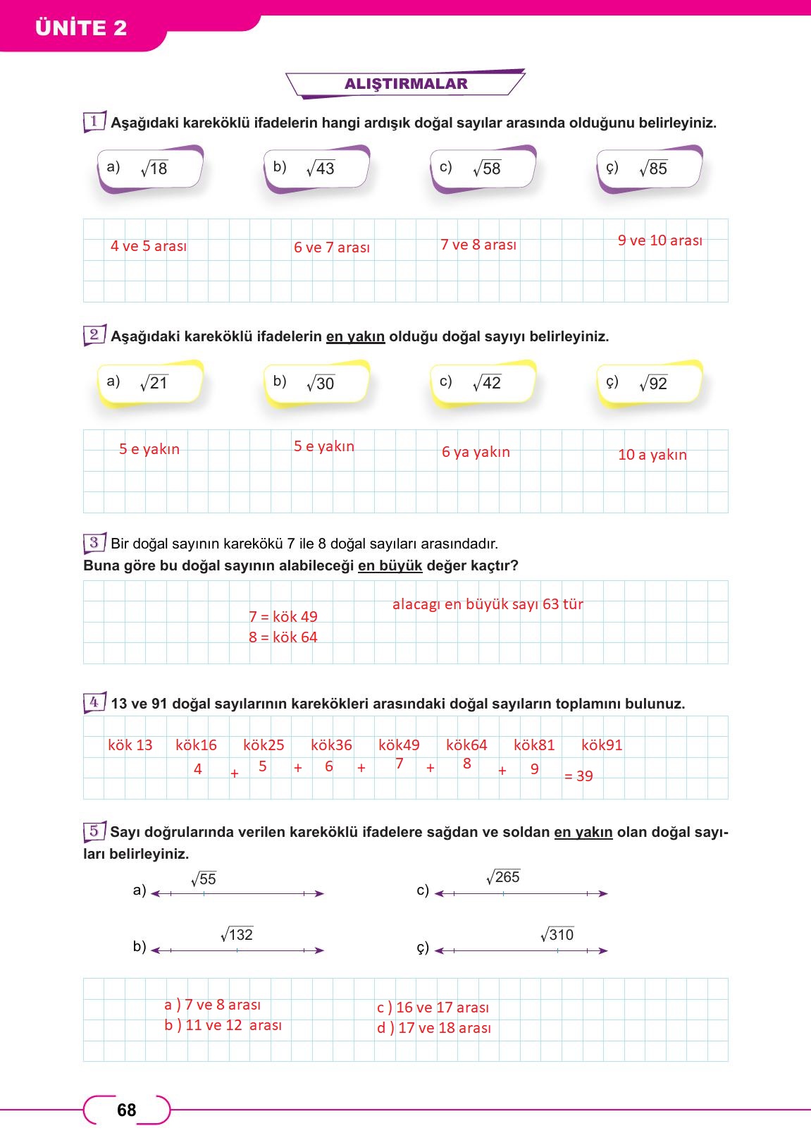 8. Sınıf Meb Yayınları Matematik Ders Kitabı Sayfa 68 Cevapları