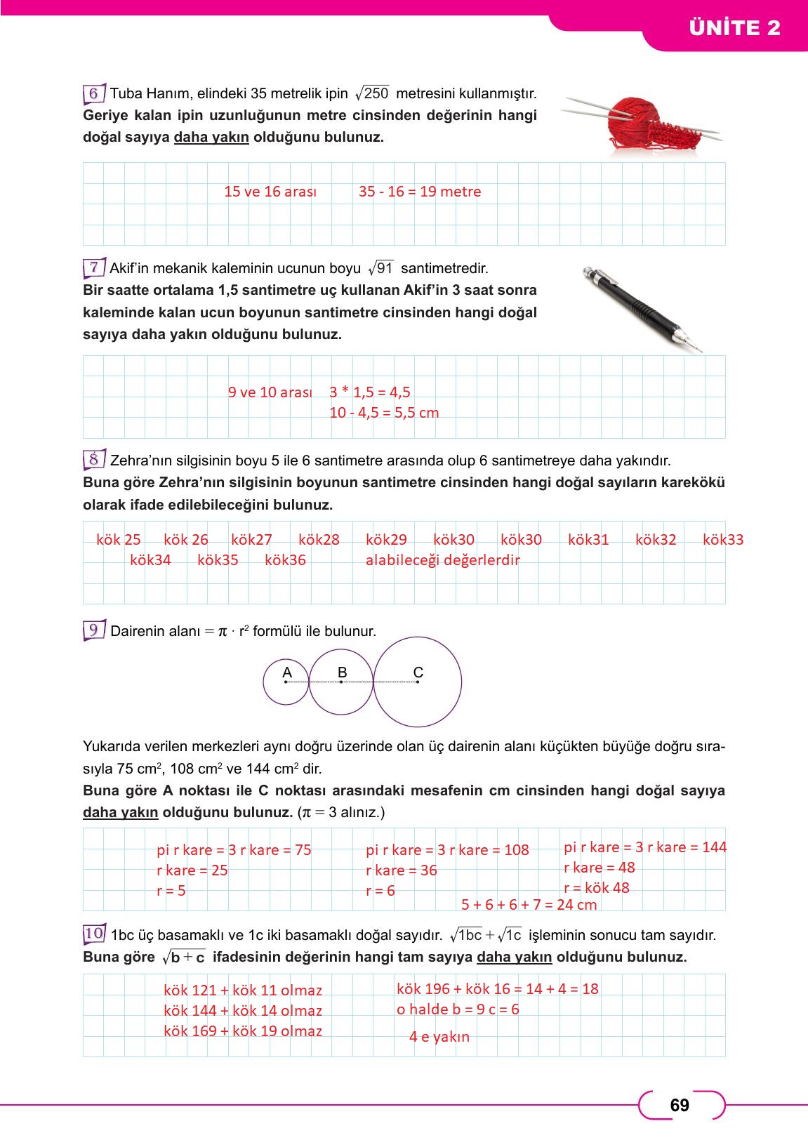 8. Sınıf Meb Yayınları Matematik Ders Kitabı Sayfa 69 Cevapları 8. Sınıf Meb Yayınları Matematik Ders Kitabı Sayfa 69 Cevapları