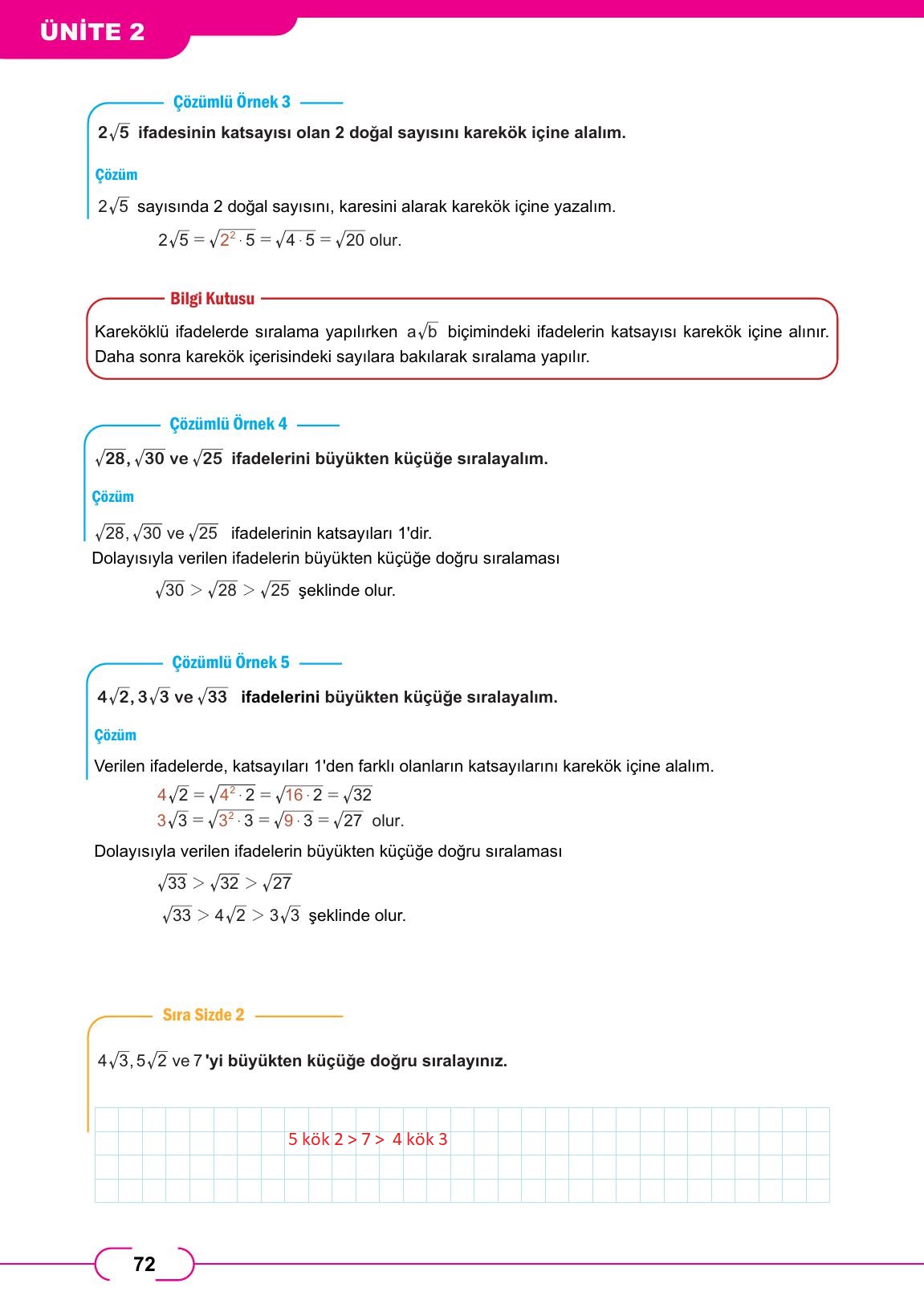 8. Sınıf Meb Yayınları Matematik Ders Kitabı Sayfa 72 Cevapları