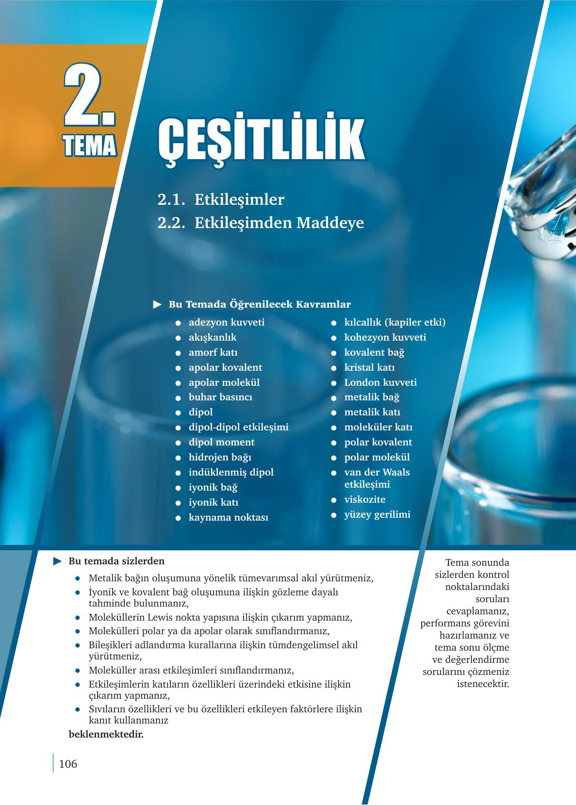 9. Sınıf Meb Yayınları Kimya Ders Kitabı Sayfa 106 Cevapları