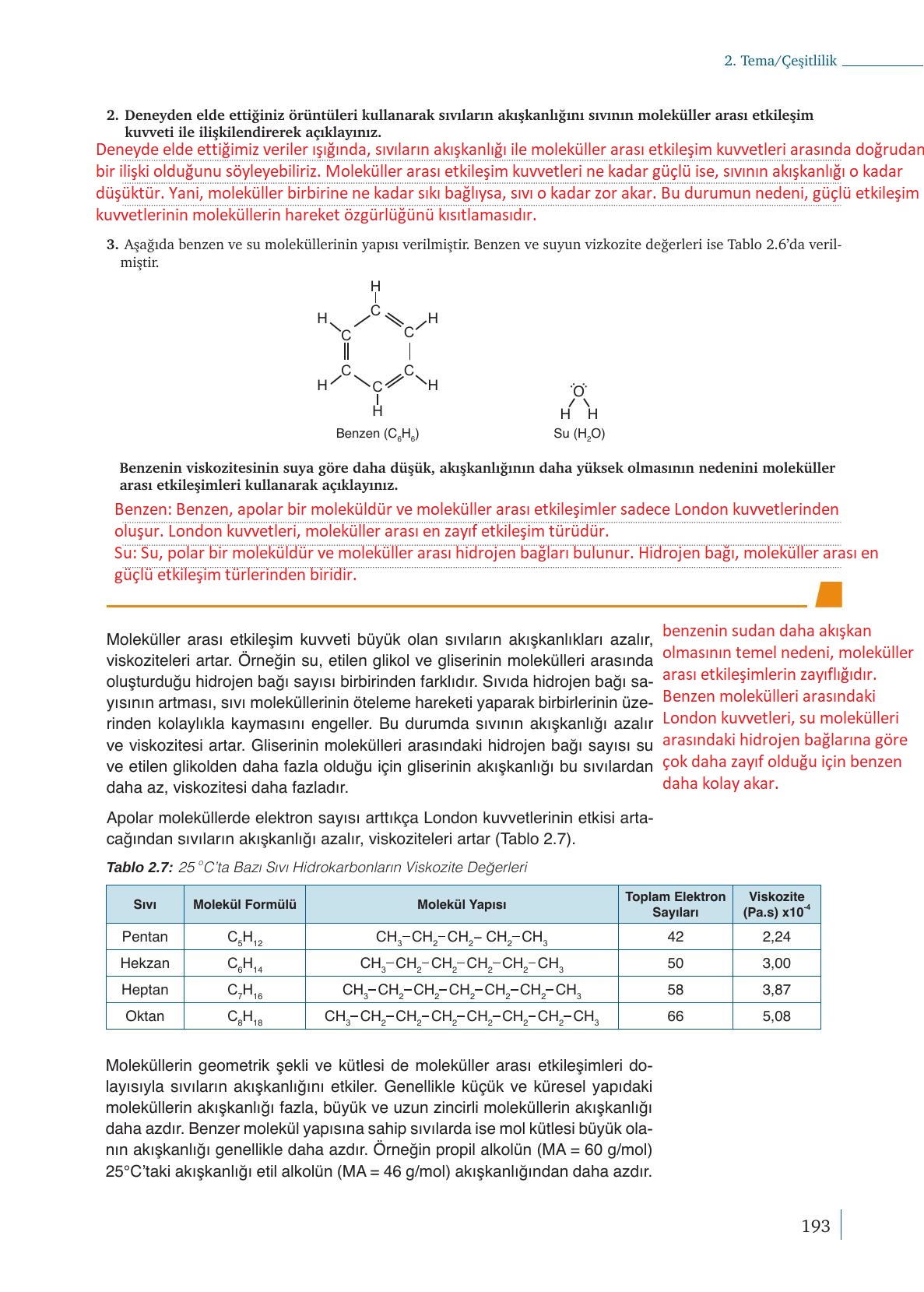 9. Sınıf Meb Yayınları Kimya Ders Kitabı Sayfa 193 Cevapları