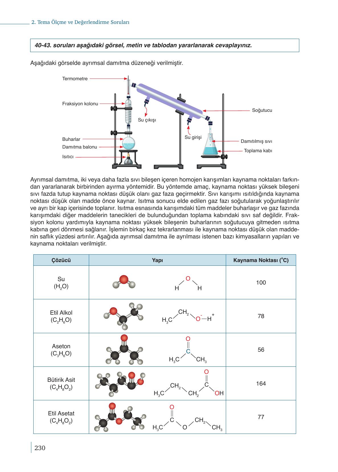9. Sınıf Meb Yayınları Kimya Ders Kitabı Sayfa 230 Cevapları