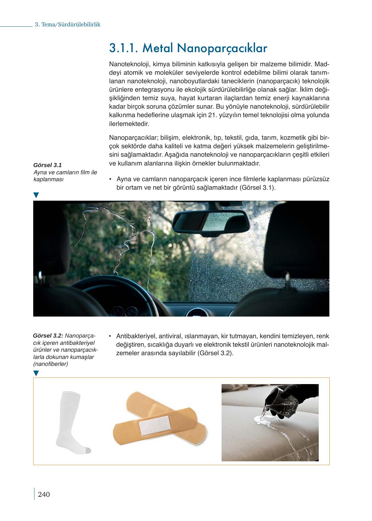 9. Sınıf Meb Yayınları Kimya Ders Kitabı Sayfa 240 Cevapları