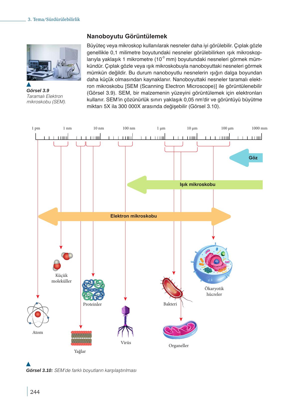 9. Sınıf Meb Yayınları Kimya Ders Kitabı Sayfa 244 Cevapları