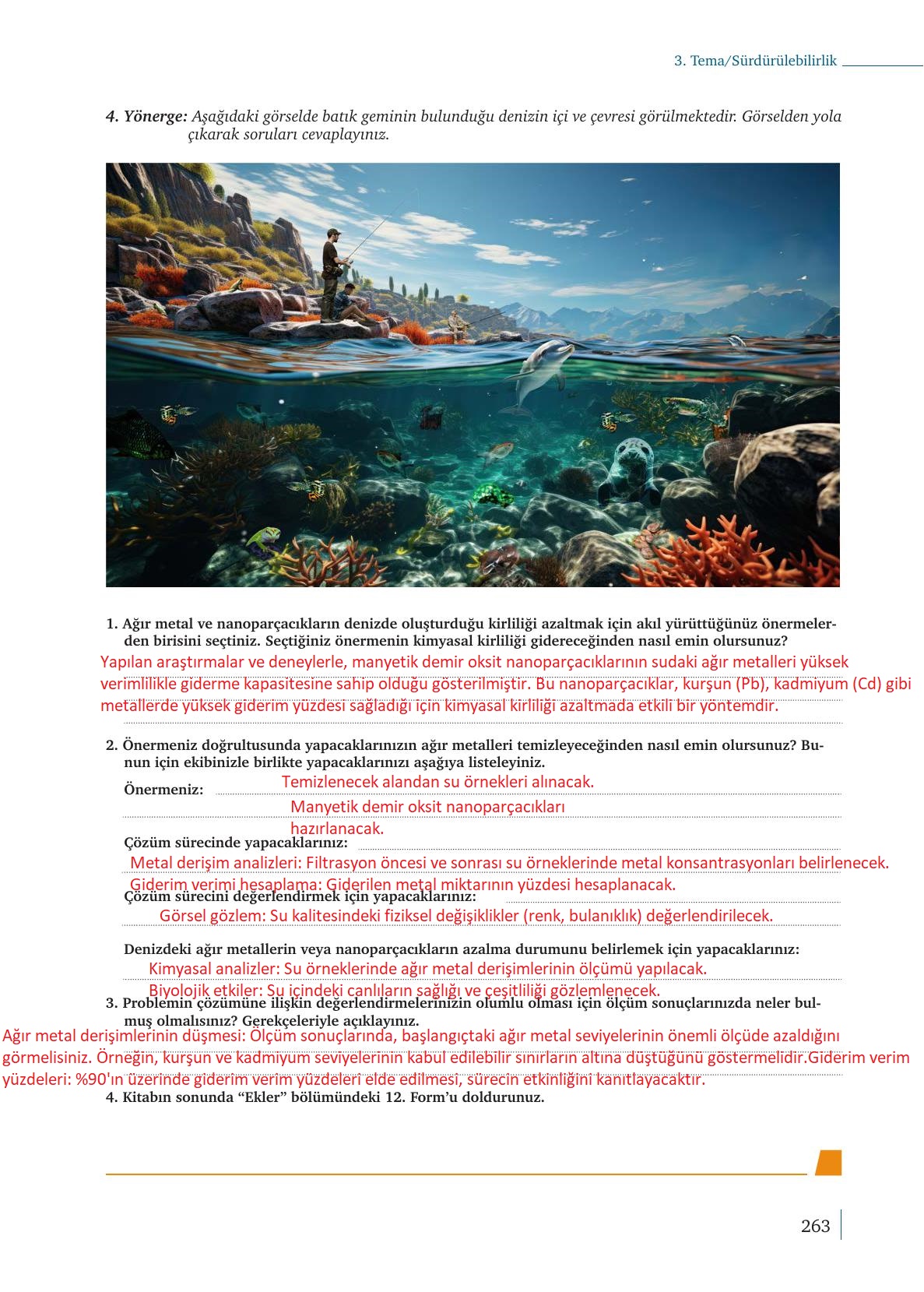 9. Sınıf Meb Yayınları Kimya Ders Kitabı Sayfa 263 Cevapları 9. Sınıf Meb Yayınları Kimya Ders Kitabı Sayfa 263 Cevapları