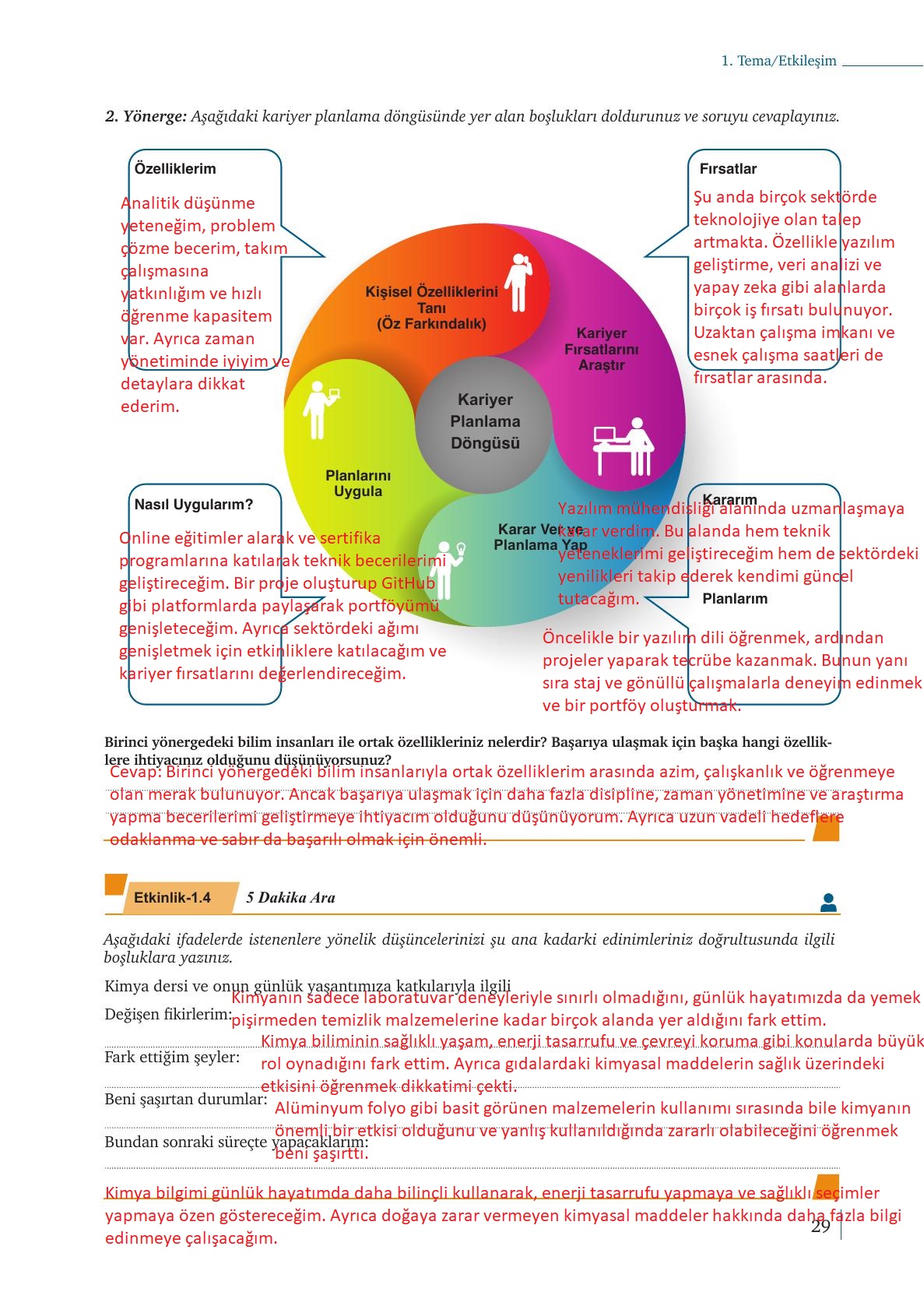9. Sınıf Meb Yayınları Kimya Ders Kitabı Sayfa 29 Cevapları 9. Sınıf Meb Yayınları Kimya Ders Kitabı Sayfa 29 Cevapları