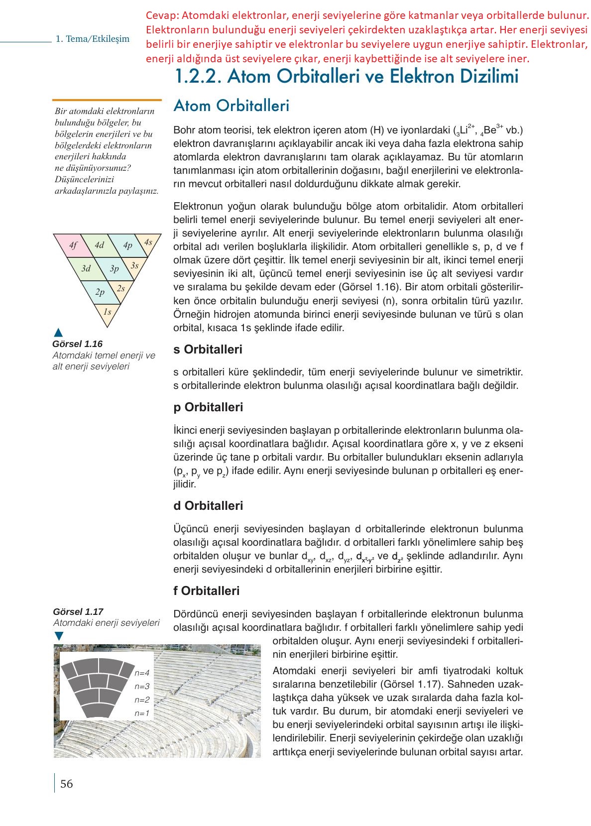 9. Sınıf Meb Yayınları Kimya Ders Kitabı Sayfa 56 Cevapları