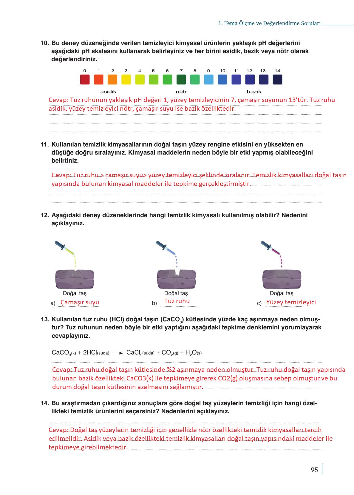 9. Sınıf Meb Yayınları Kimya Ders Kitabı Sayfa 95 Cevapları 9. Sınıf Meb Yayınları Kimya Ders Kitabı Sayfa 95 Cevapları