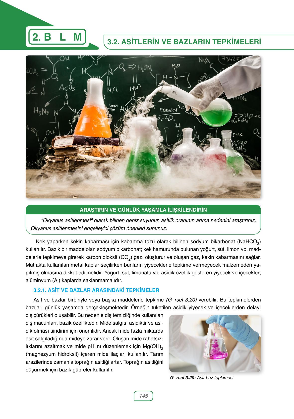 10. Sınıf Ata Yayıncılık Kimya Ders Kitabı Sayfa 145 Cevapları 10. Sınıf Ata Yayıncılık Kimya Ders Kitabı Sayfa 145 Cevapları