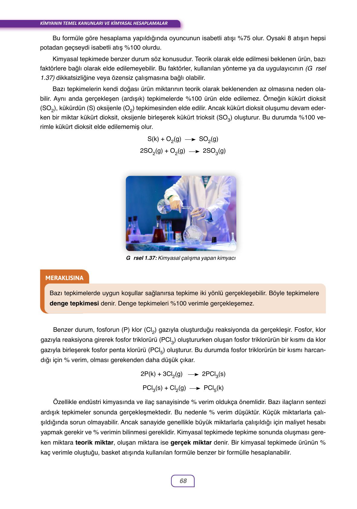 10. Sınıf Ata Yayıncılık Kimya Ders Kitabı Sayfa 68 Cevapları 10. Sınıf Ata Yayıncılık Kimya Ders Kitabı Sayfa 68 Cevapları