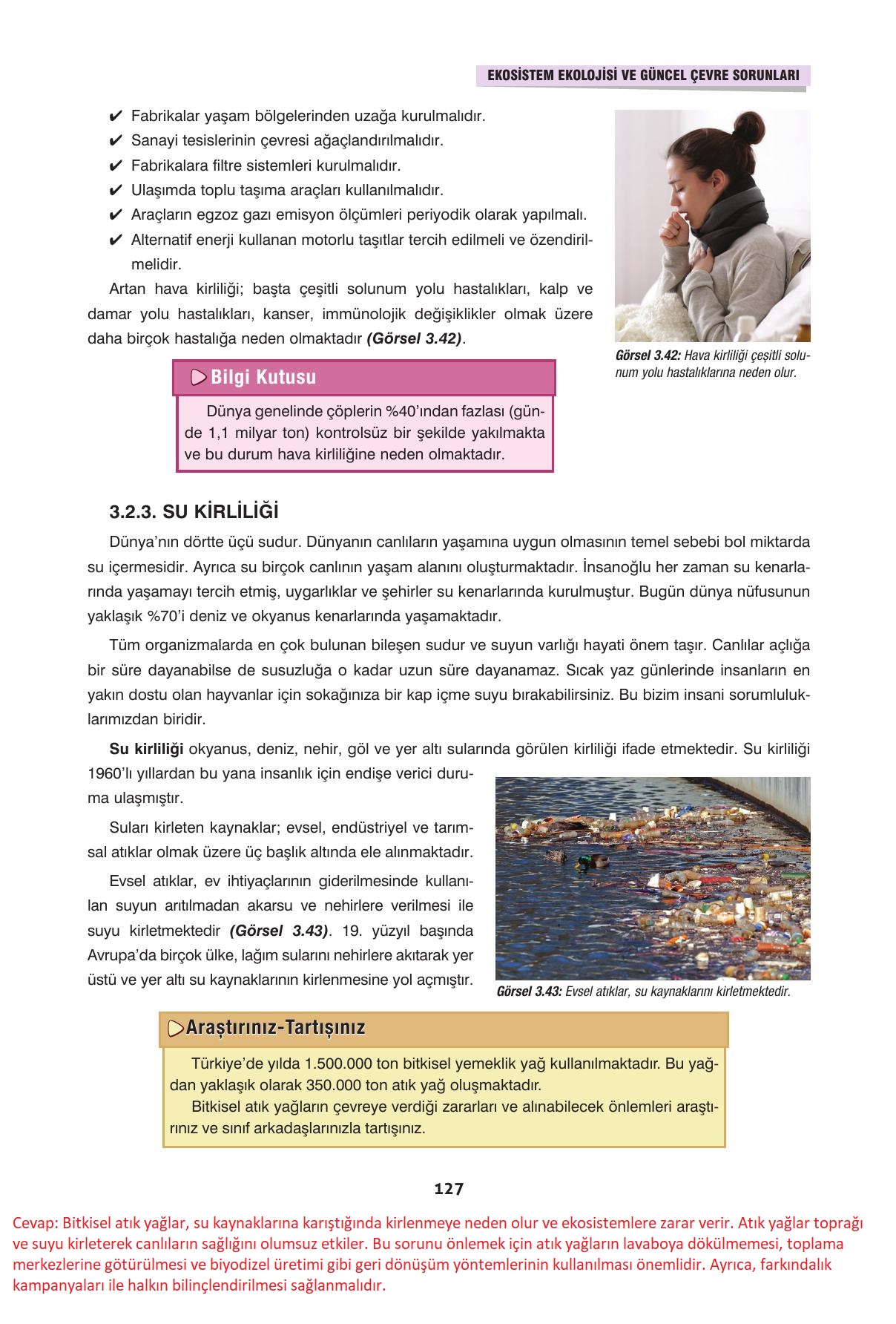 10. Sınıf Dörtel Yayınları Biyoloji Ders Kitabı Sayfa 127 Cevapları 10. Sınıf Dörtel Yayınları Biyoloji Ders Kitabı Sayfa 127 Cevapları