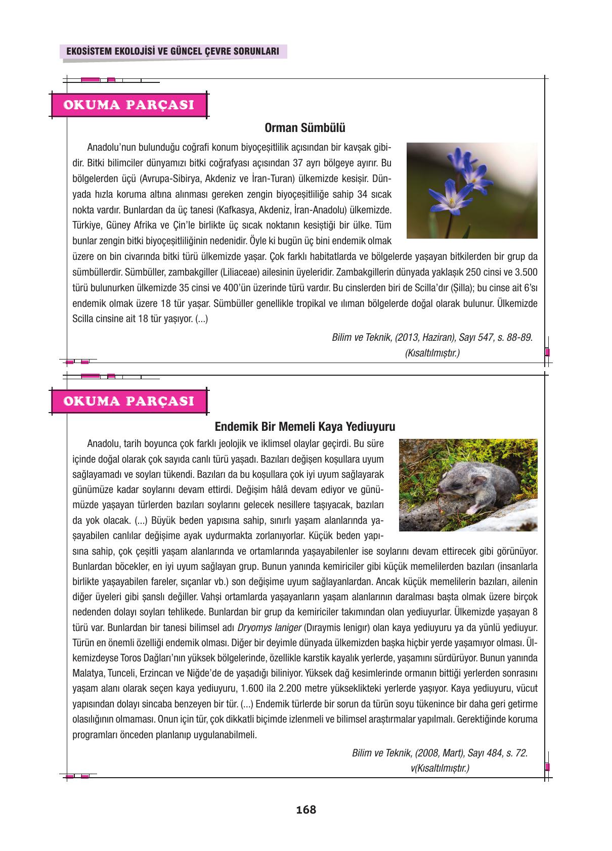 10. Sınıf Dörtel Yayınları Biyoloji Ders Kitabı Sayfa 168 Cevapları 10. Sınıf Dörtel Yayınları Biyoloji Ders Kitabı Sayfa 168 Cevapları