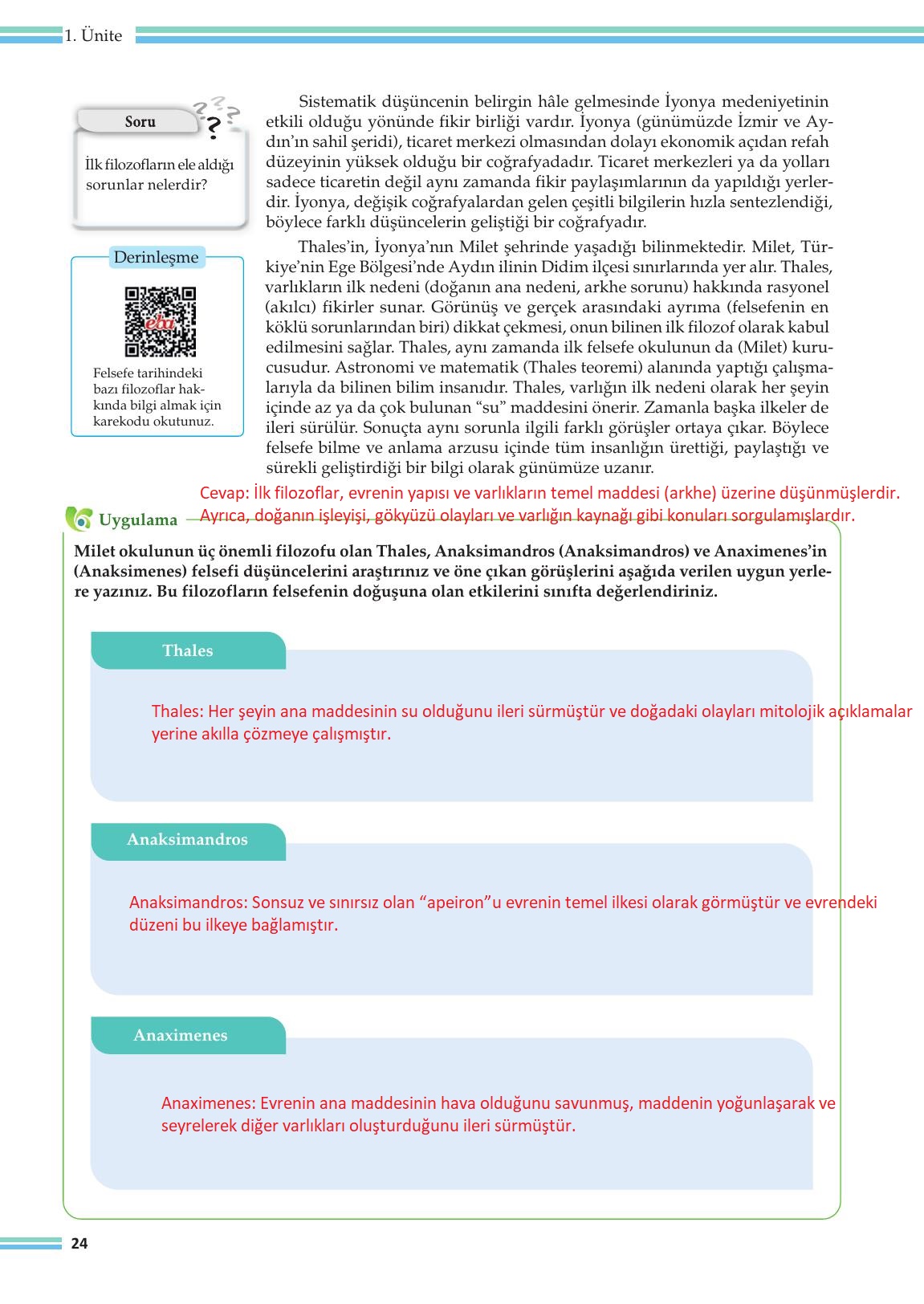 10. Sınıf Meb Yayınları Felsefe Ders Kitabı Sayfa 24 Cevapları 10. Sınıf Meb Yayınları Felsefe Ders Kitabı Sayfa 24 Cevapları