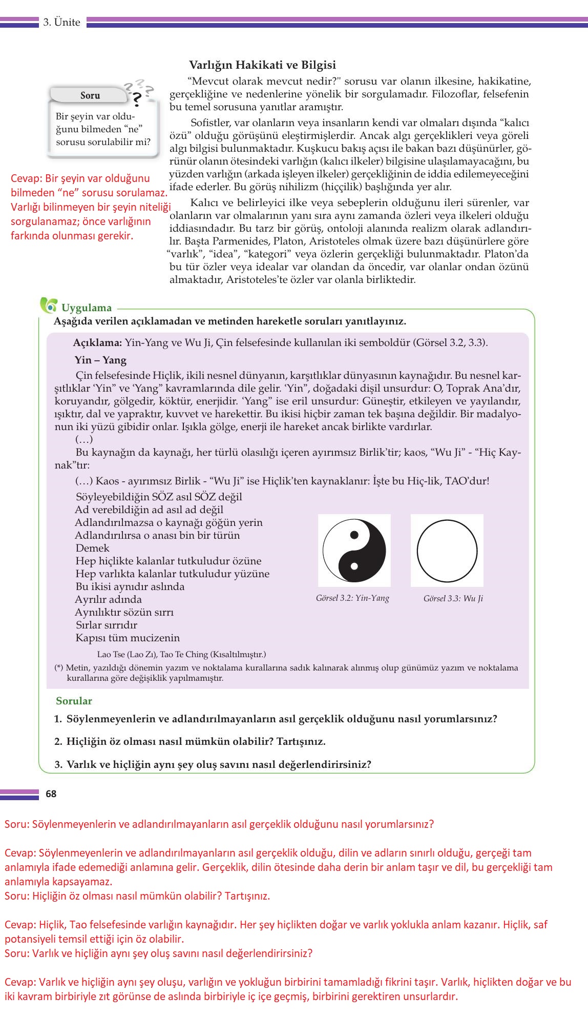 10. Sınıf Meb Yayınları Felsefe Ders Kitabı Sayfa 68 Cevapları 10. Sınıf Meb Yayınları Felsefe Ders Kitabı Sayfa 68 Cevapları