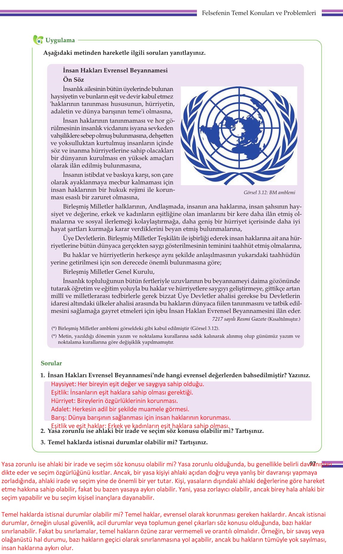 10. Sınıf Meb Yayınları Felsefe Ders Kitabı Sayfa 97 Cevapları 10. Sınıf Meb Yayınları Felsefe Ders Kitabı Sayfa 97 Cevapları