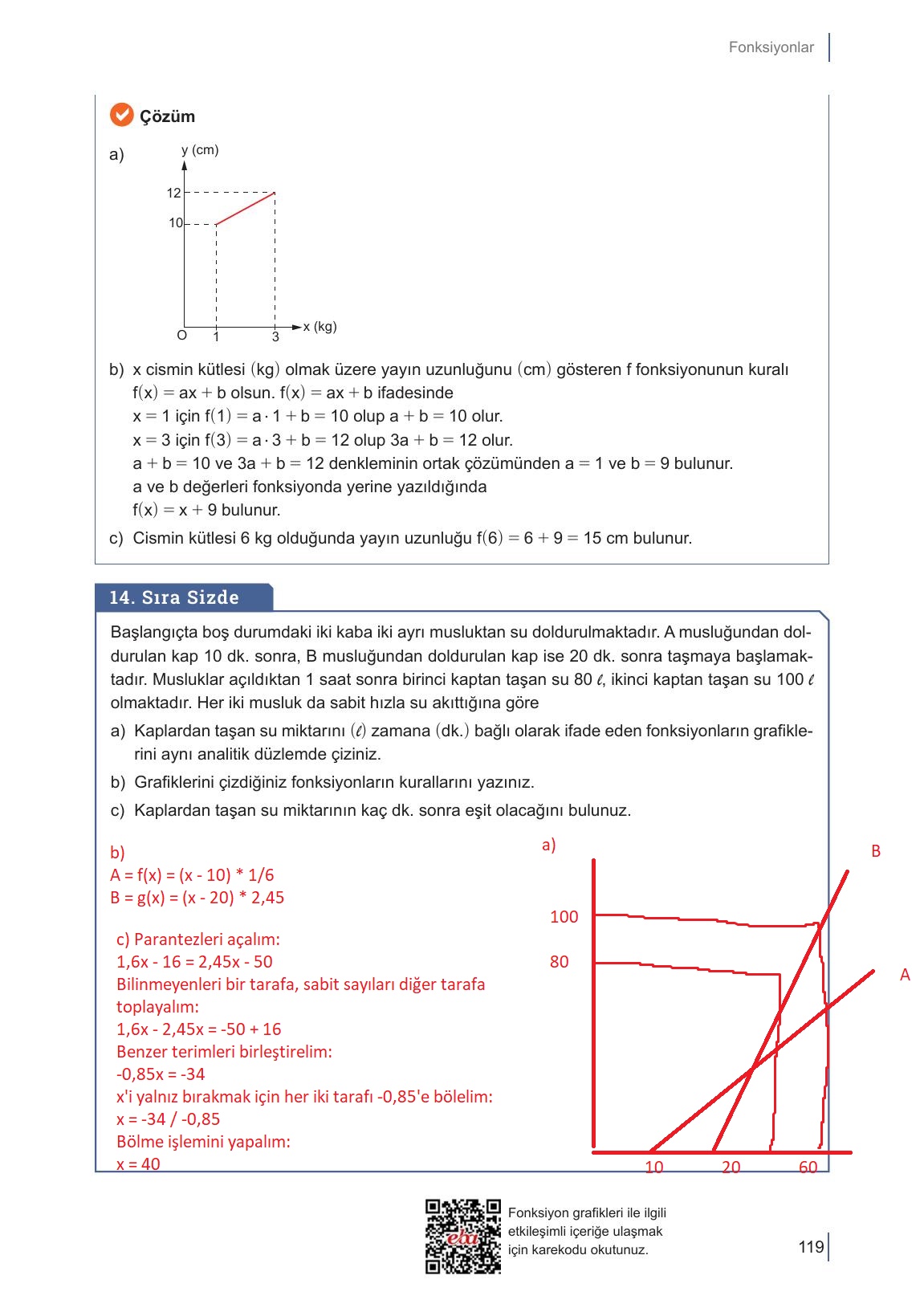 10. Sınıf Meb Yayınları Matematik Ders Kitabı Sayfa 119 Cevapları