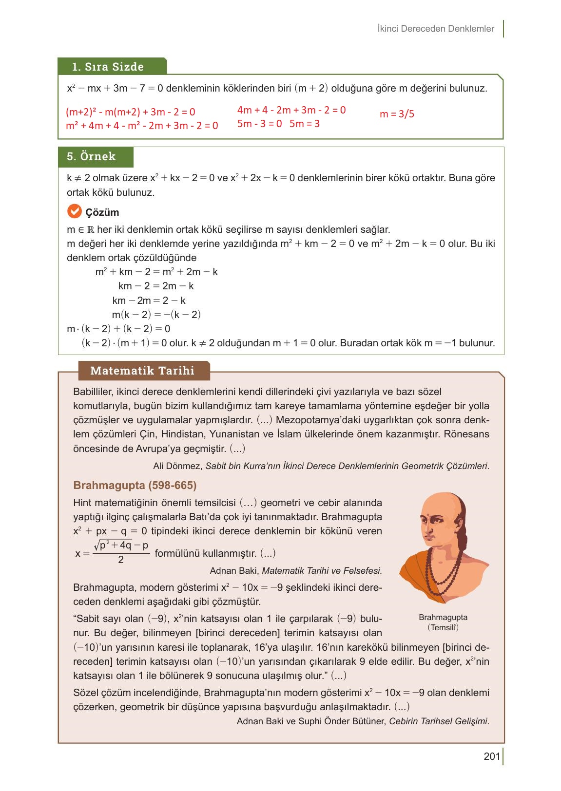 10. Sınıf Meb Yayınları Matematik Ders Kitabı Sayfa 201 Cevapları 10. Sınıf Meb Yayınları Matematik Ders Kitabı Sayfa 201 Cevapları
