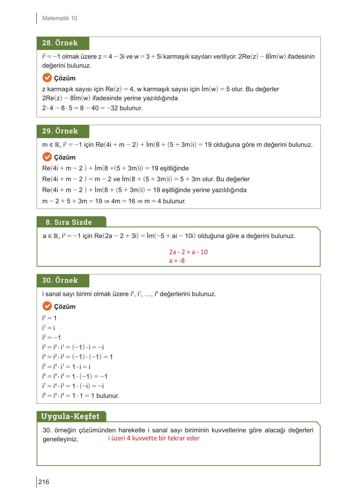 10. Sınıf Meb Yayınları Matematik Ders Kitabı Sayfa 216 Cevapları 10. Sınıf Meb Yayınları Matematik Ders Kitabı Sayfa 216 Cevapları