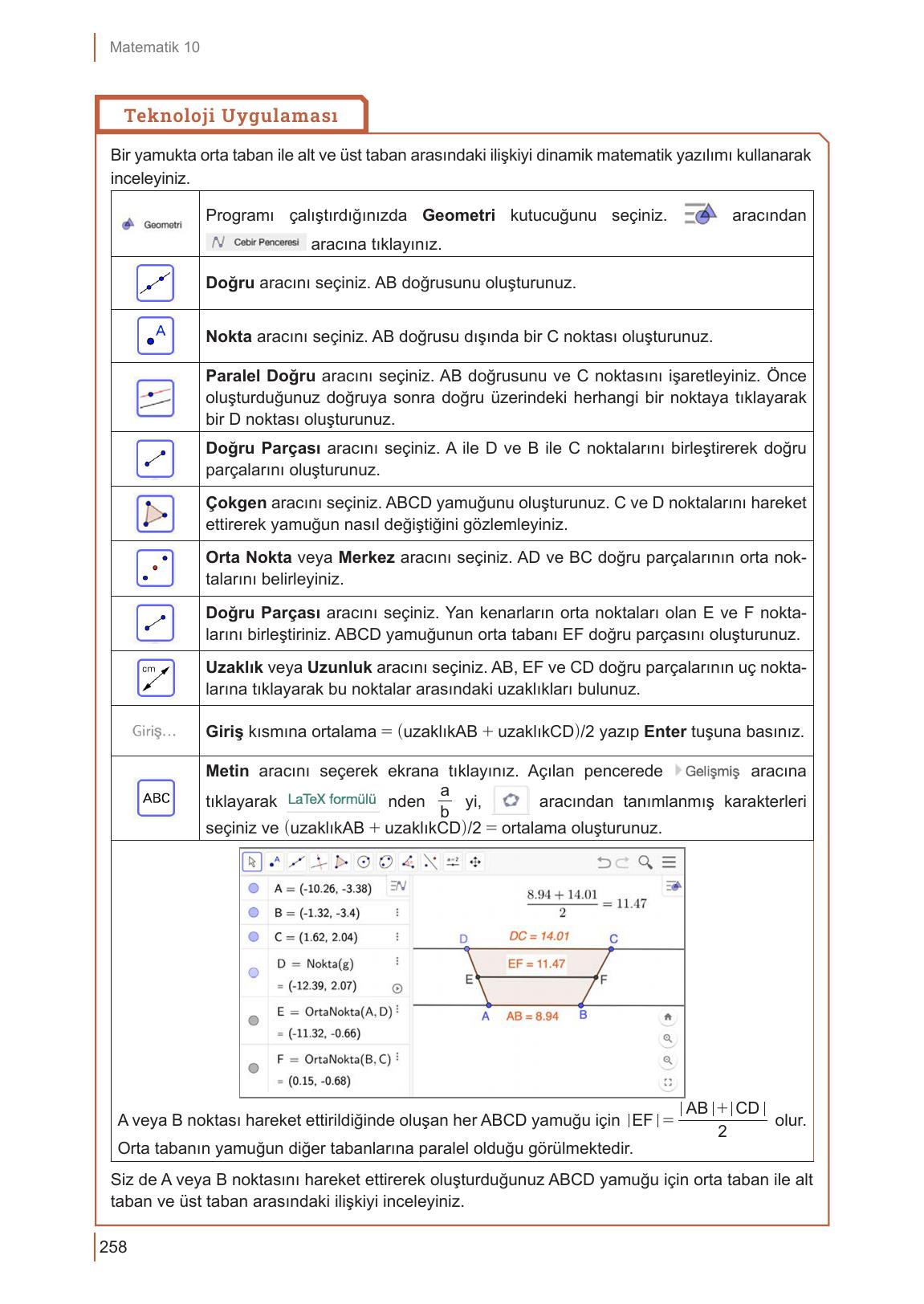 10. Sınıf Meb Yayınları Matematik Ders Kitabı Sayfa 258 Cevapları 10. Sınıf Meb Yayınları Matematik Ders Kitabı Sayfa 258 Cevapları