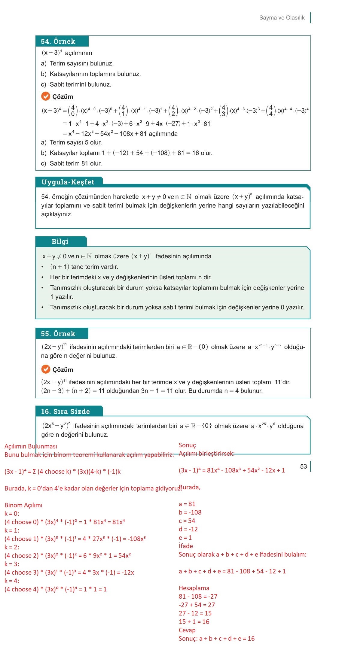 10. Sınıf Meb Yayınları Matematik Ders Kitabı Sayfa 53 Cevapları 10. Sınıf Meb Yayınları Matematik Ders Kitabı Sayfa 53 Cevapları
