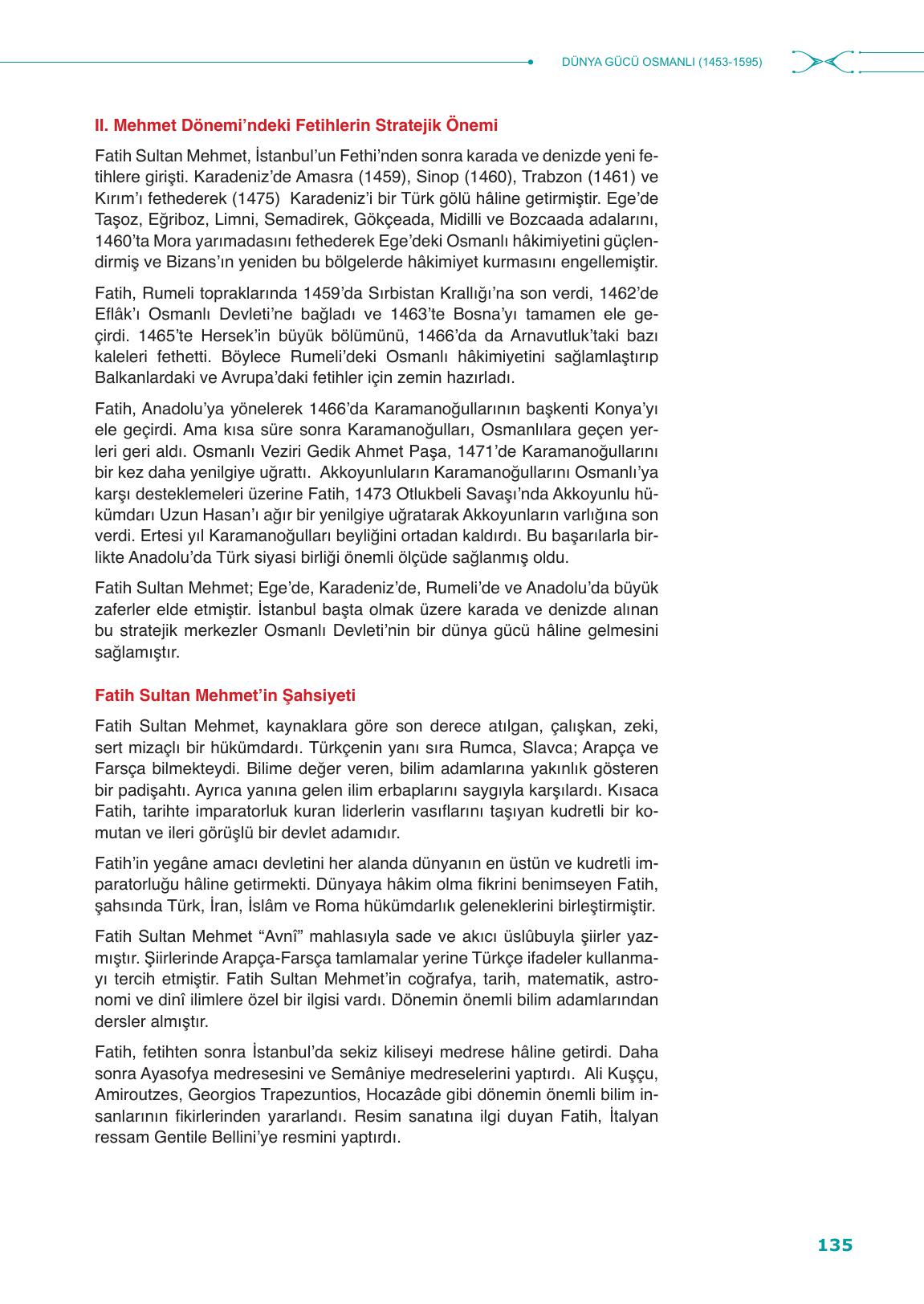 10. Sınıf Meb Yayınları Tarih Ders Kitabı Sayfa 135 Cevapları 10. Sınıf Meb Yayınları Tarih Ders Kitabı Sayfa 135 Cevapları