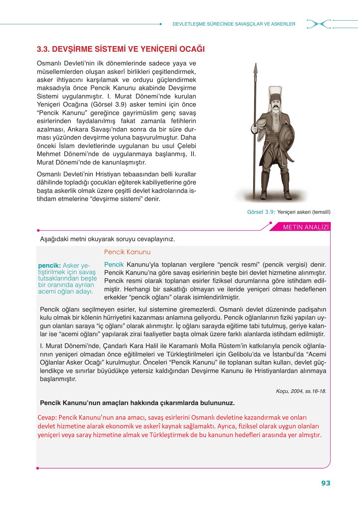 10. Sınıf Meb Yayınları Tarih Ders Kitabı Sayfa 93 Cevapları 10. Sınıf Meb Yayınları Tarih Ders Kitabı Sayfa 93 Cevapları
