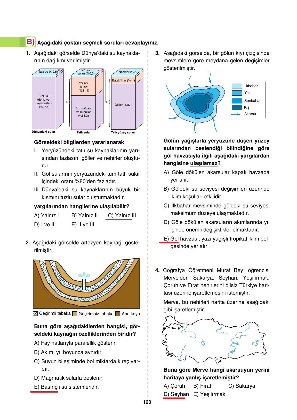10. Sınıf Tutku Yayınları Coğrafya Ders Kitabı Sayfa 120 Cevapları 10. Sınıf Tutku Yayınları Coğrafya Ders Kitabı Sayfa 120 Cevapları