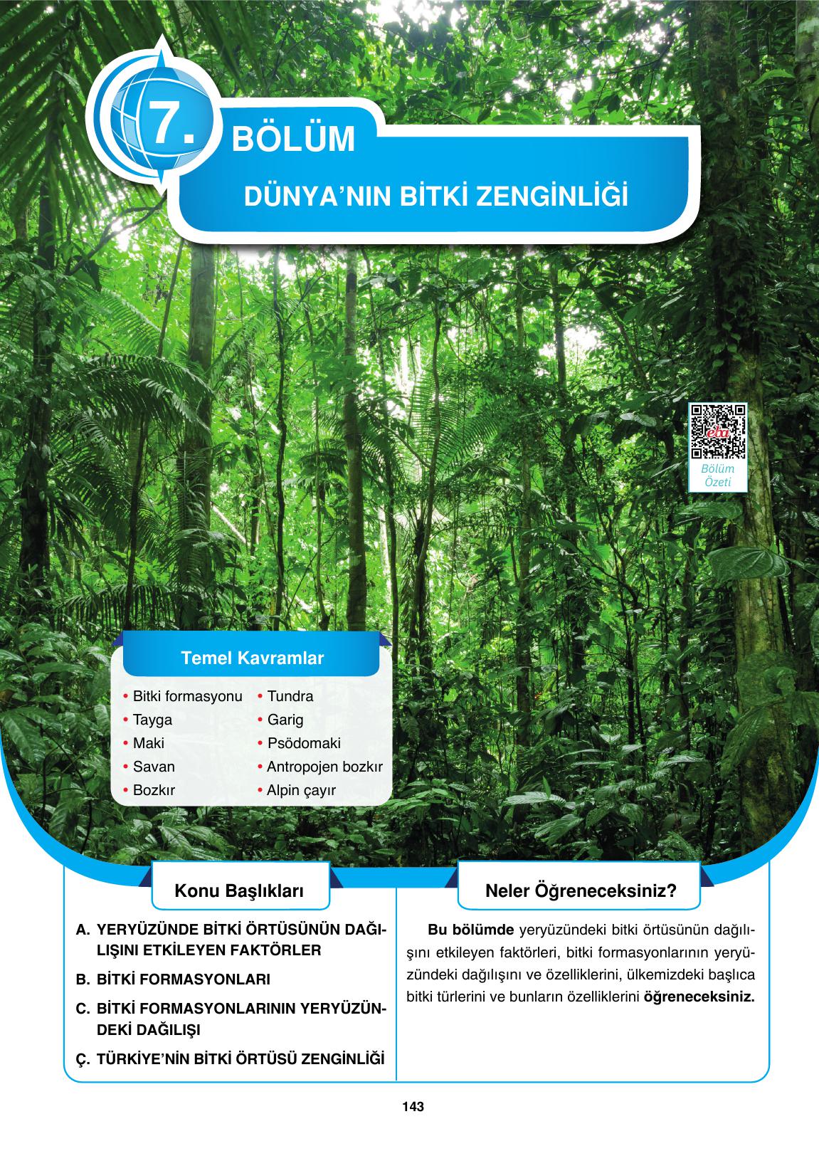 10. Sınıf Tutku Yayınları Coğrafya Ders Kitabı Sayfa 143 Cevapları