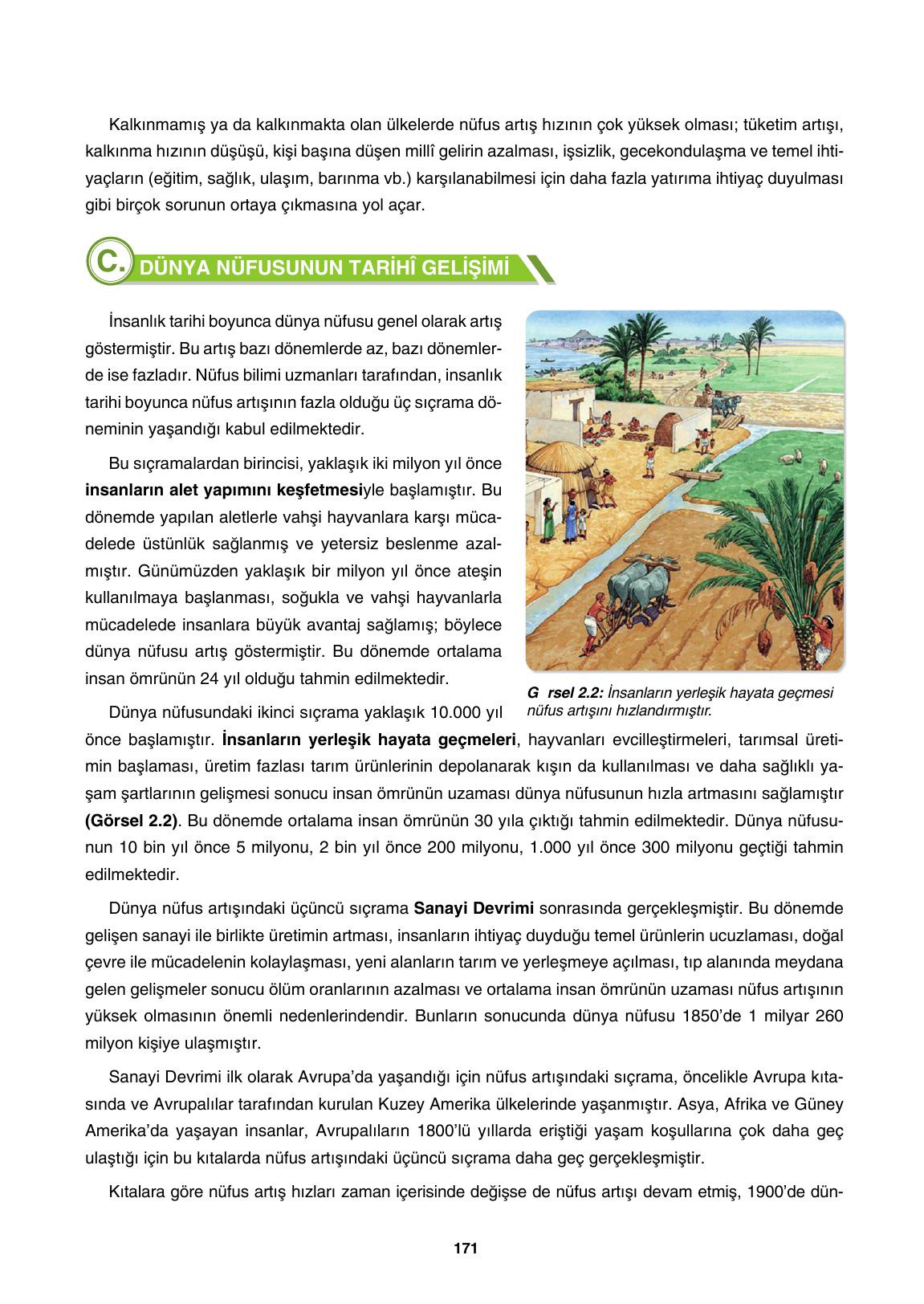 10. Sınıf Tutku Yayınları Coğrafya Ders Kitabı Sayfa 171 Cevapları