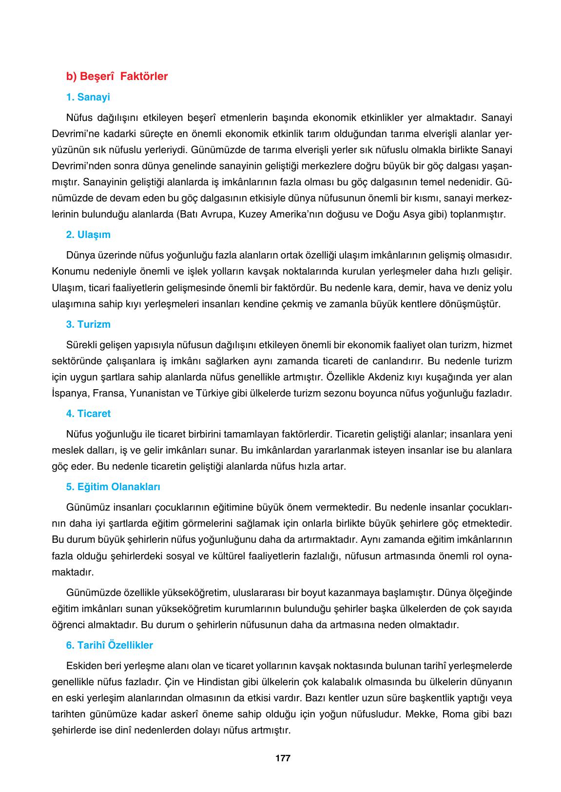 10. Sınıf Tutku Yayınları Coğrafya Ders Kitabı Sayfa 177 Cevapları