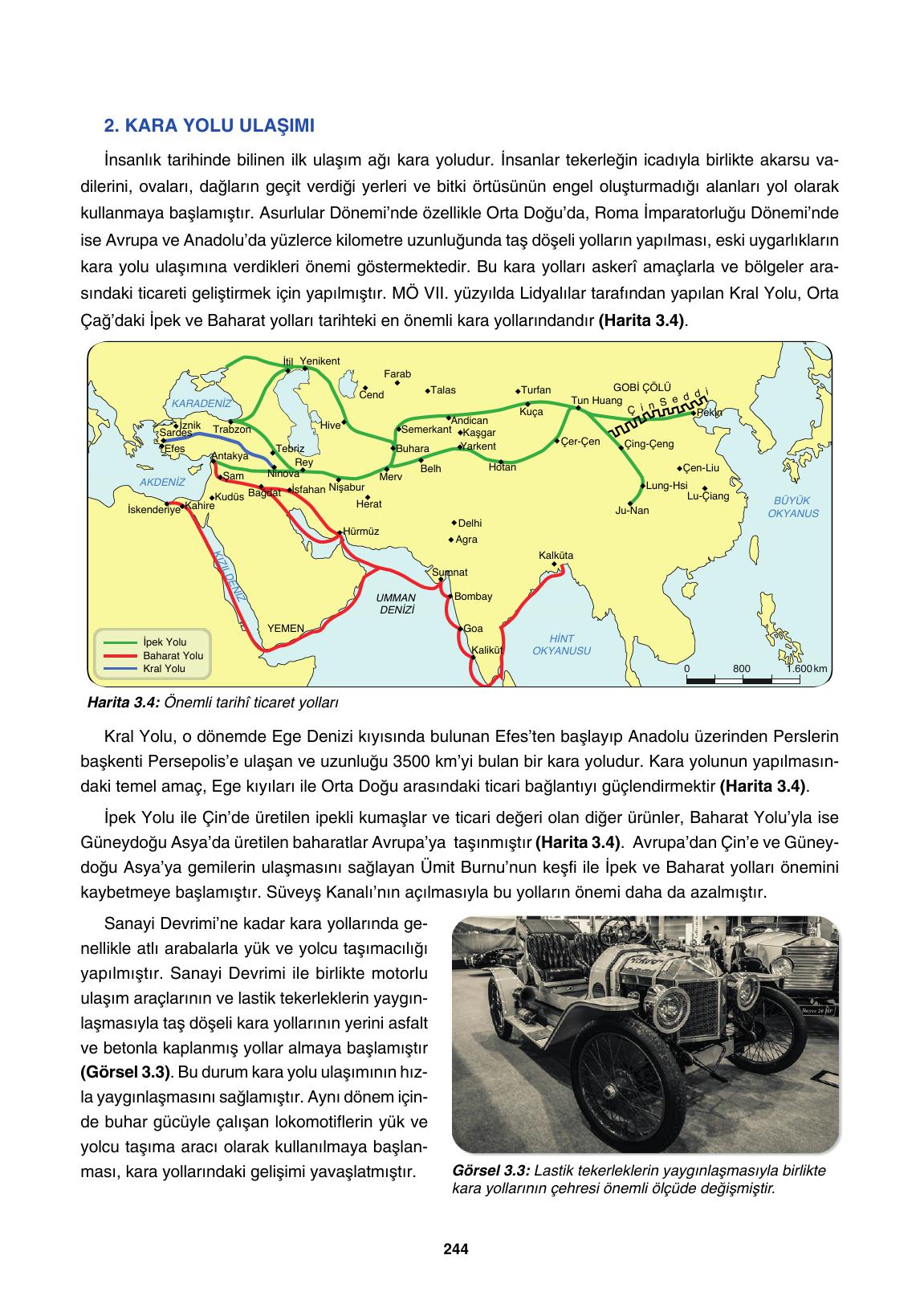 10. Sınıf Tutku Yayınları Coğrafya Ders Kitabı Sayfa 244 Cevapları