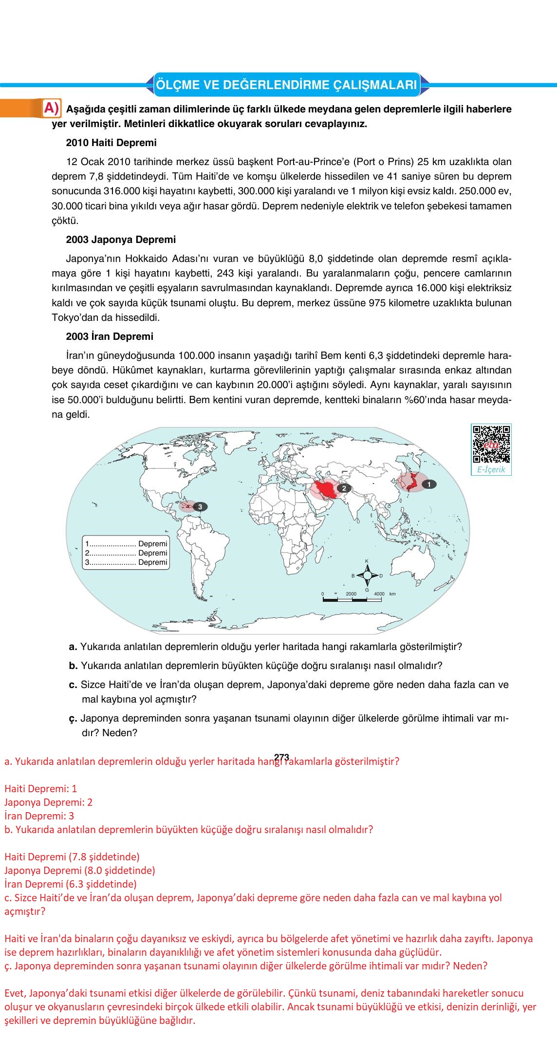 10. Sınıf Tutku Yayınları Coğrafya Ders Kitabı Sayfa 273 Cevapları 10. Sınıf Tutku Yayınları Coğrafya Ders Kitabı Sayfa 273 Cevapları