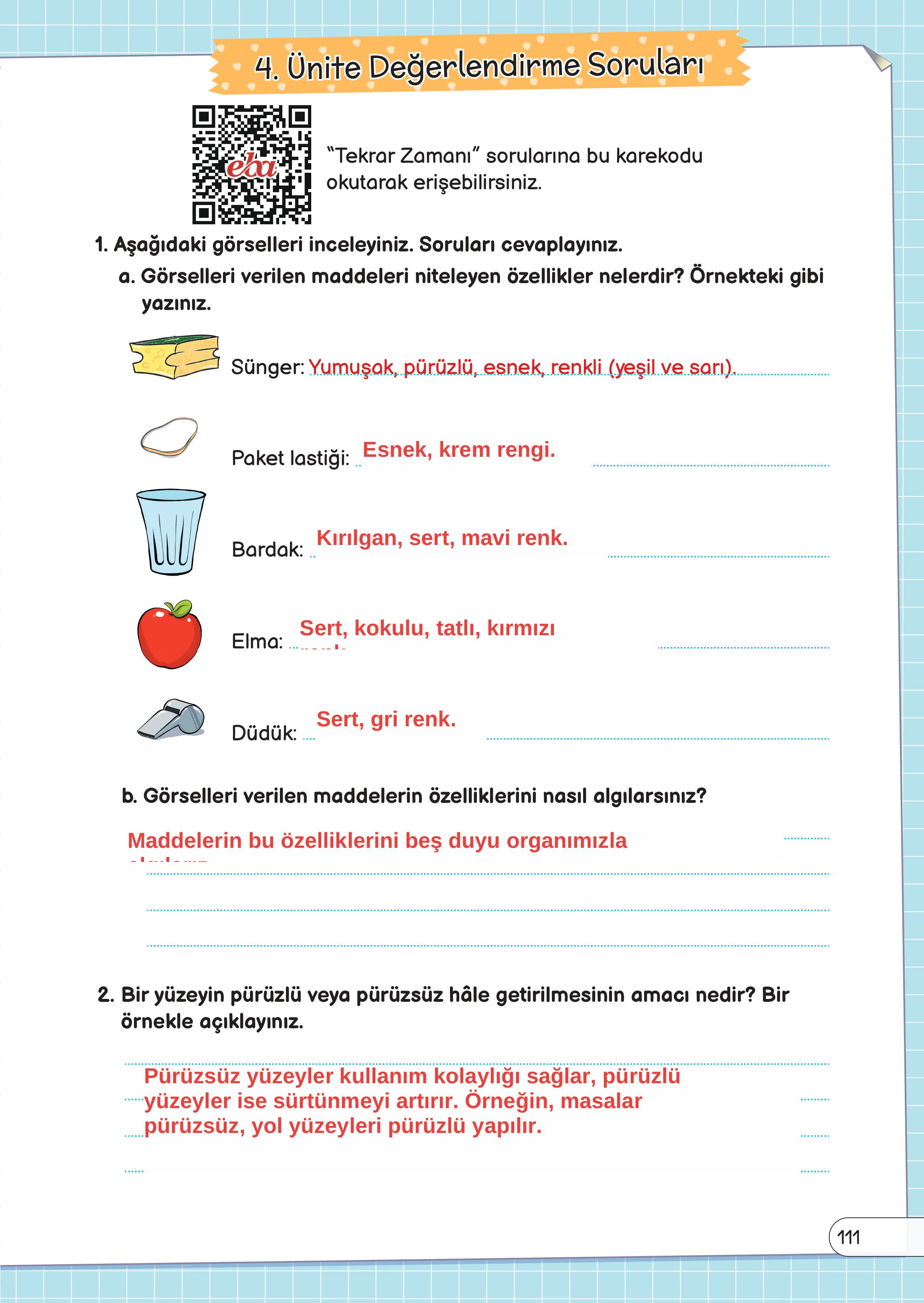3. Sınıf Meb Yayınları Fen Bilimleri Ders Kitabı Sayfa 111 Cevapları 3. Sınıf Meb Yayınları Fen Bilimleri Ders Kitabı Sayfa 111 Cevapları