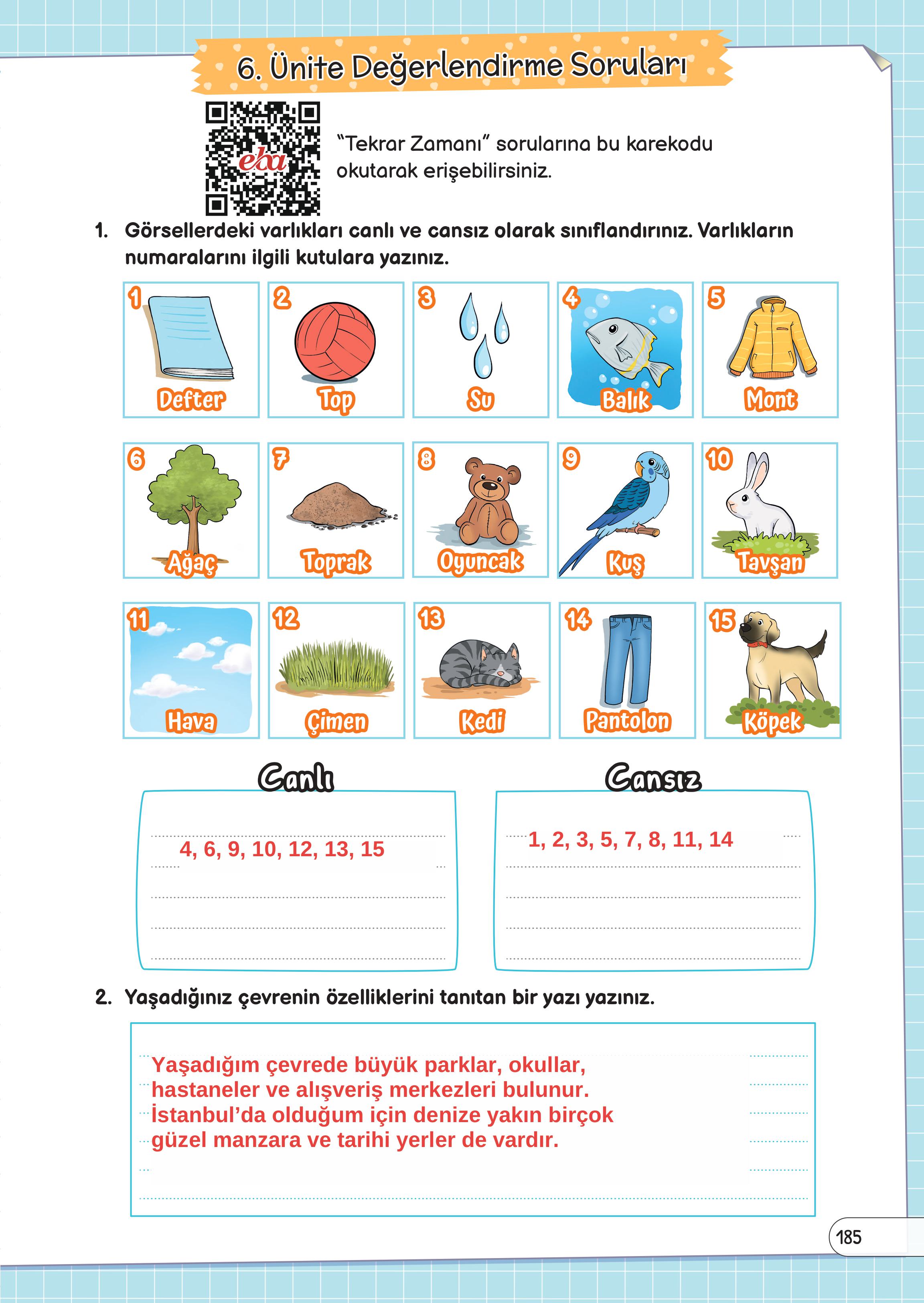 3. Sınıf Meb Yayınları Fen Bilimleri Ders Kitabı Sayfa 185 Cevapları 3. Sınıf Meb Yayınları Fen Bilimleri Ders Kitabı Sayfa 185 Cevapları
