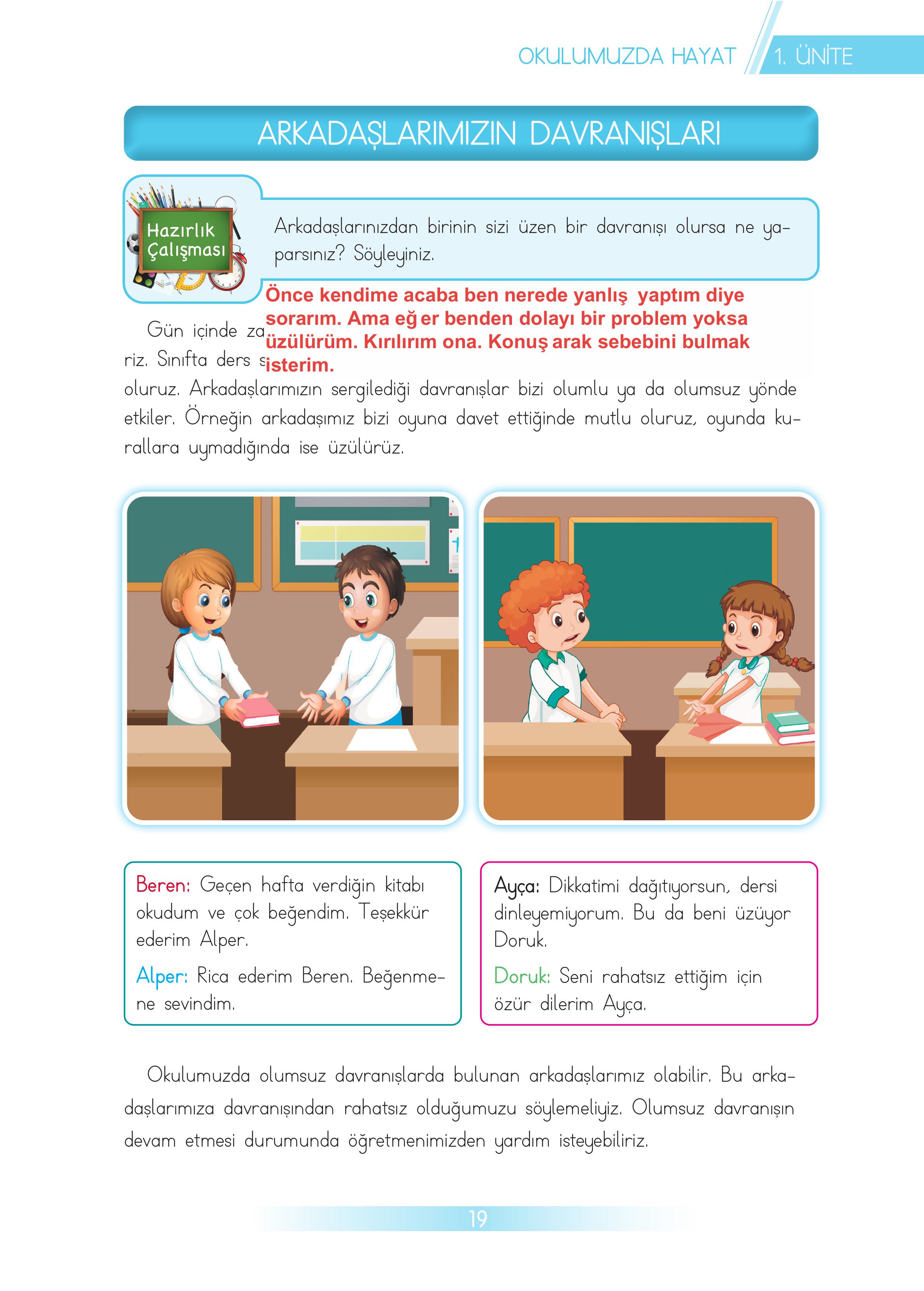 3. Sınıf Meb Yayınları Hayat Bilgisi Ders Kitabı Sayfa 19 Cevapları 3. Sınıf Meb Yayınları Hayat Bilgisi Ders Kitabı Sayfa 19 Cevapları