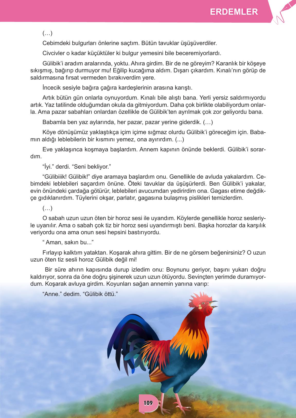 6. Sınıf Meb Yayınları Türkçe Ders Kitabı Sayfa 109 Cevapları