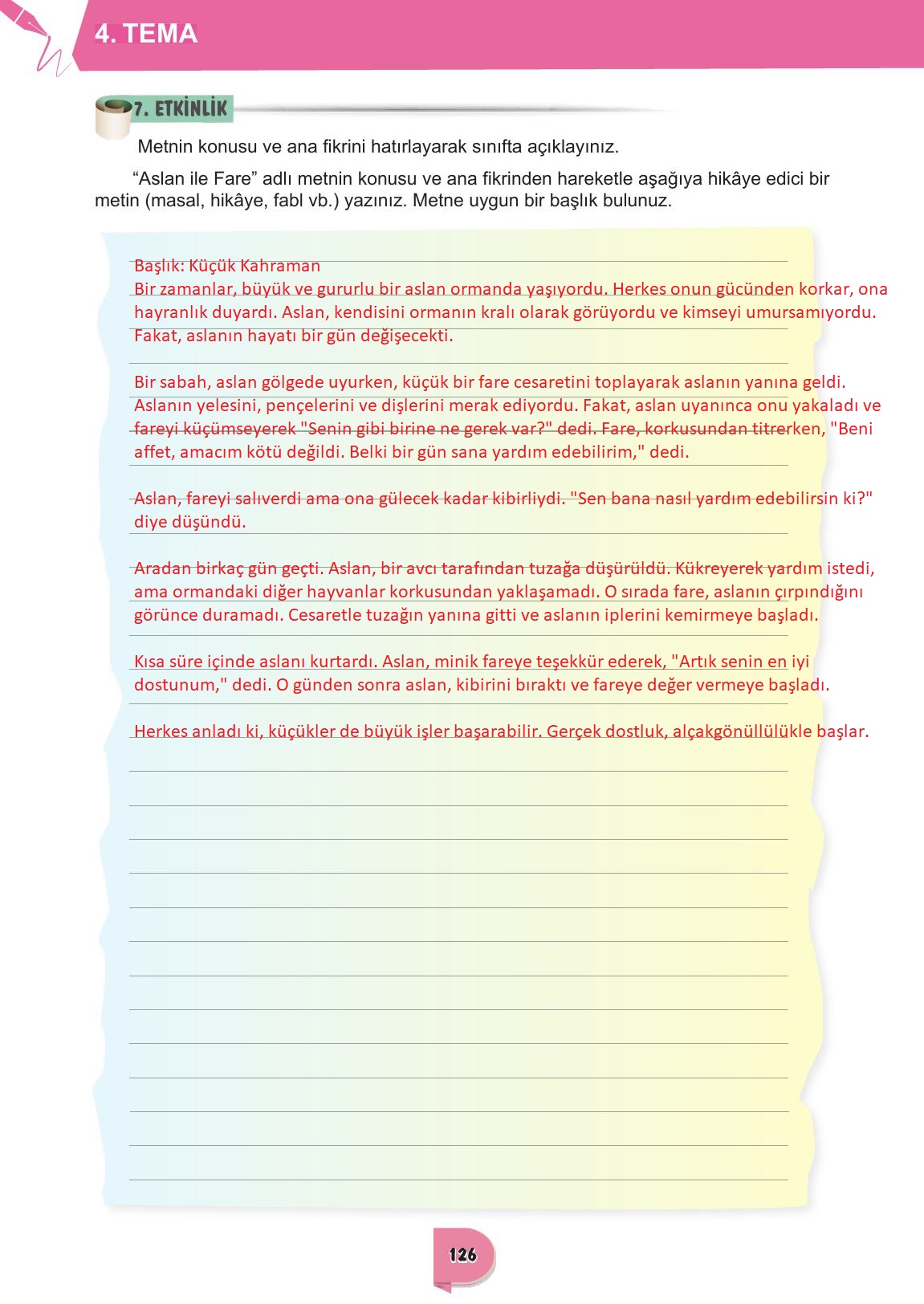 6. Sınıf Meb Yayınları Türkçe Ders Kitabı Sayfa 126 Cevapları 6. Sınıf Meb Yayınları Türkçe Ders Kitabı Sayfa 126 Cevapları