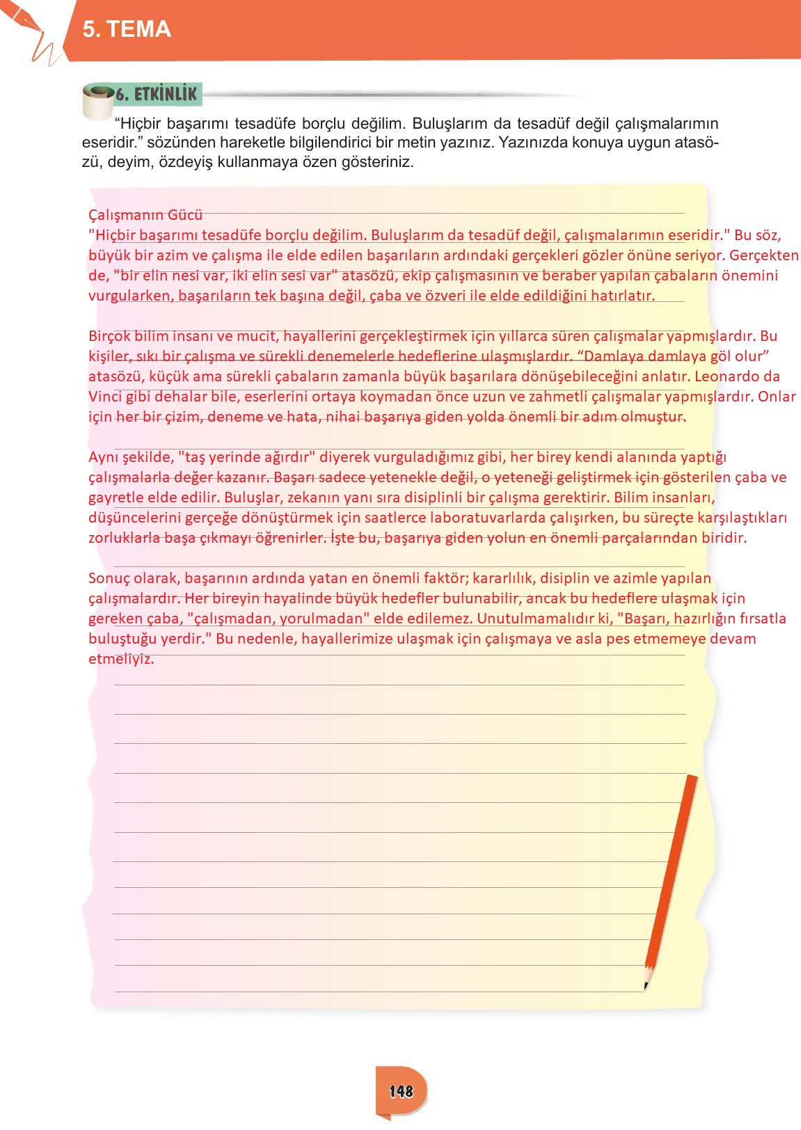 6. Sınıf Meb Yayınları Türkçe Ders Kitabı Sayfa 148 Cevapları