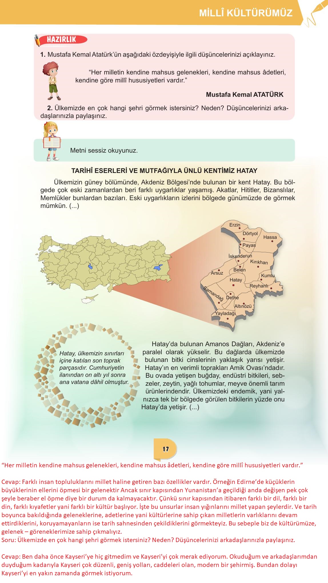 6. Sınıf Meb Yayınları Türkçe Ders Kitabı Sayfa 17 Cevapları