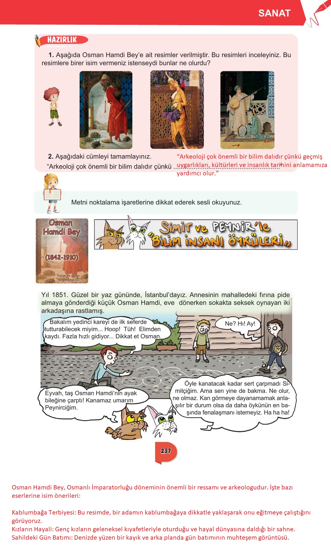 6. Sınıf Meb Yayınları Türkçe Ders Kitabı Sayfa 237 Cevapları