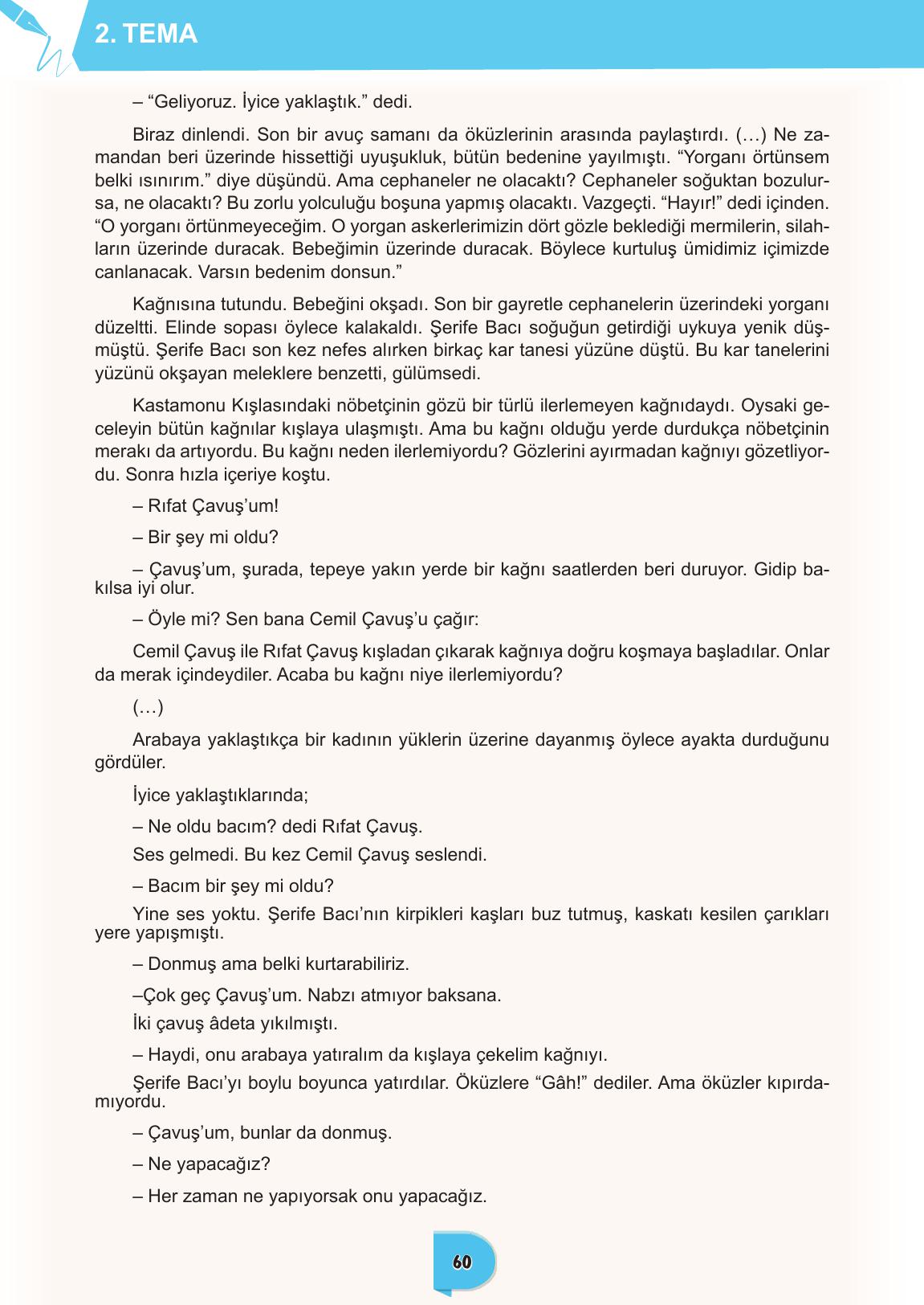 6. Sınıf Meb Yayınları Türkçe Ders Kitabı Sayfa 60 Cevapları