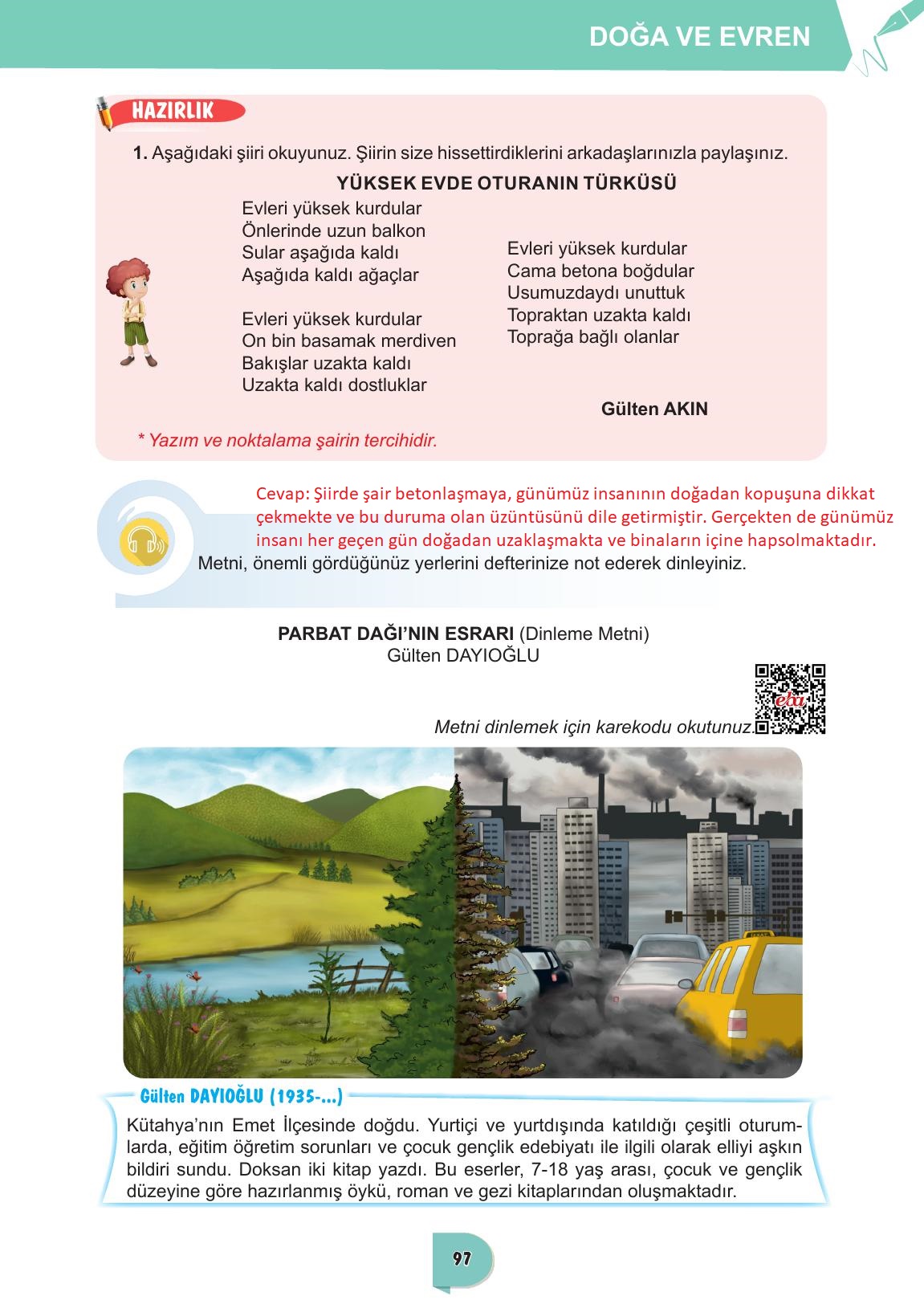 6. Sınıf Meb Yayınları Türkçe Ders Kitabı Sayfa 97 Cevapları 6. Sınıf Meb Yayınları Türkçe Ders Kitabı Sayfa 97 Cevapları