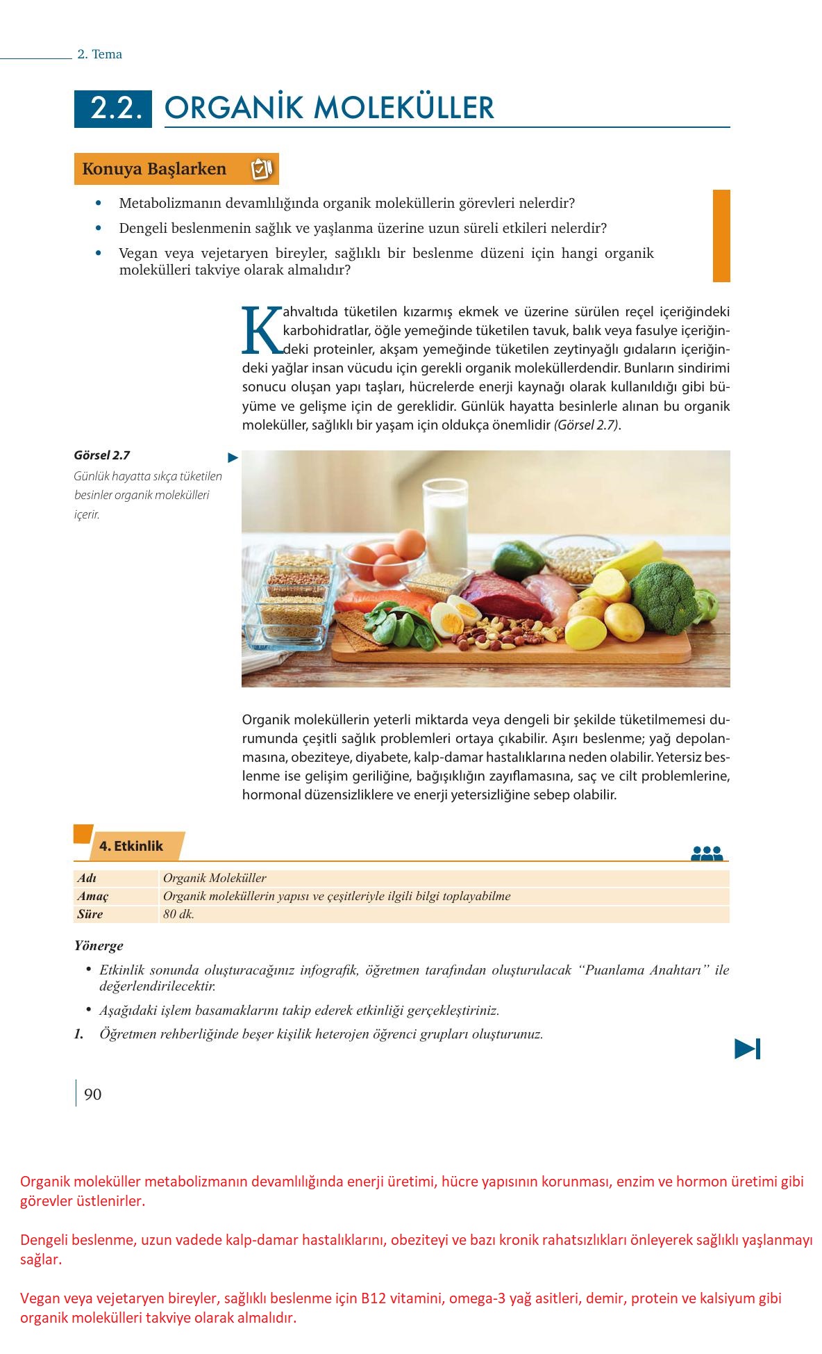 9. Sınıf Meb Yayınları Biyoloji Ders Kitabı Sayfa 90 Cevapları