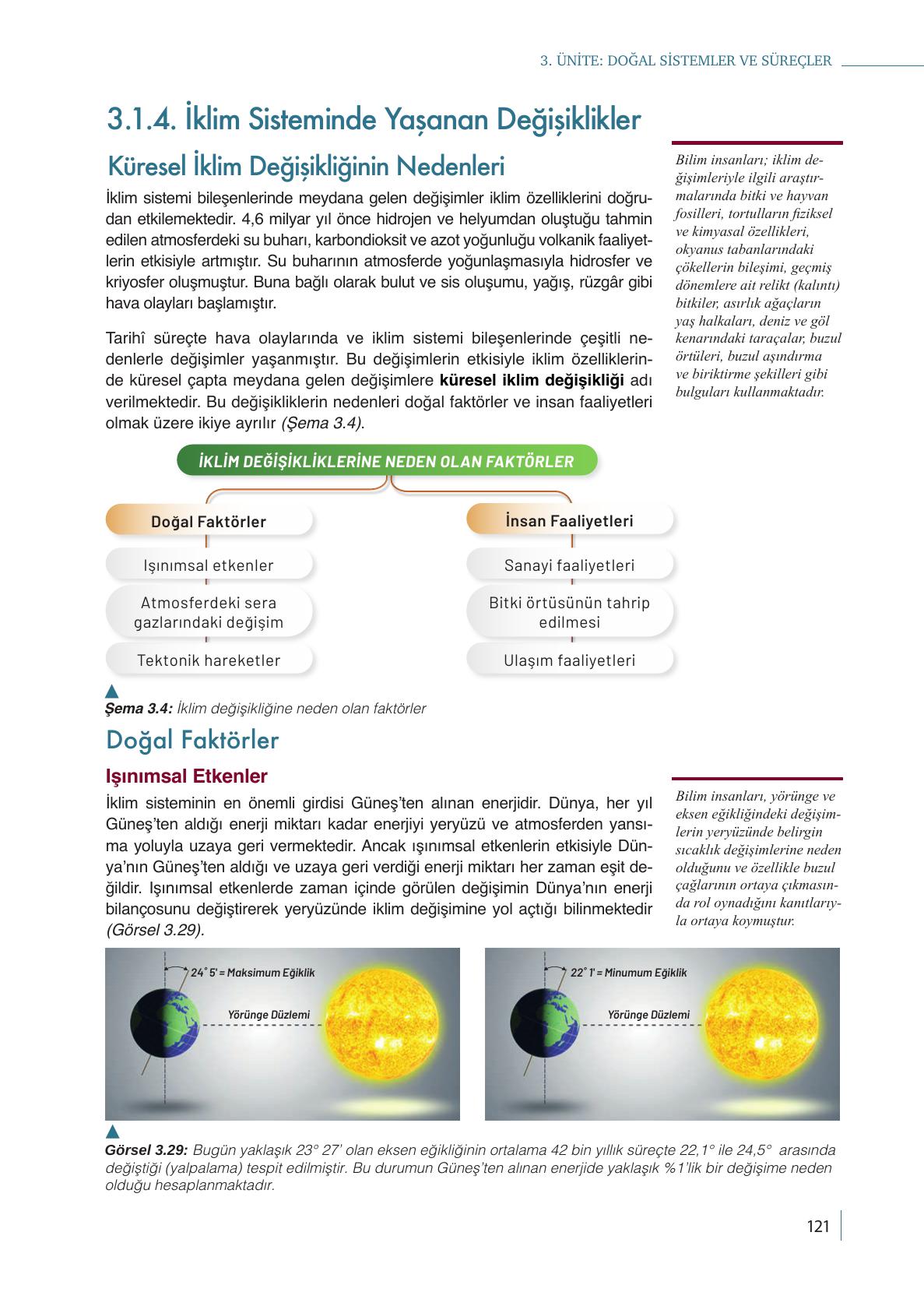 9. Sınıf Meb Yayınları Coğrafya Ders Kitabı Sayfa 121 Cevapları